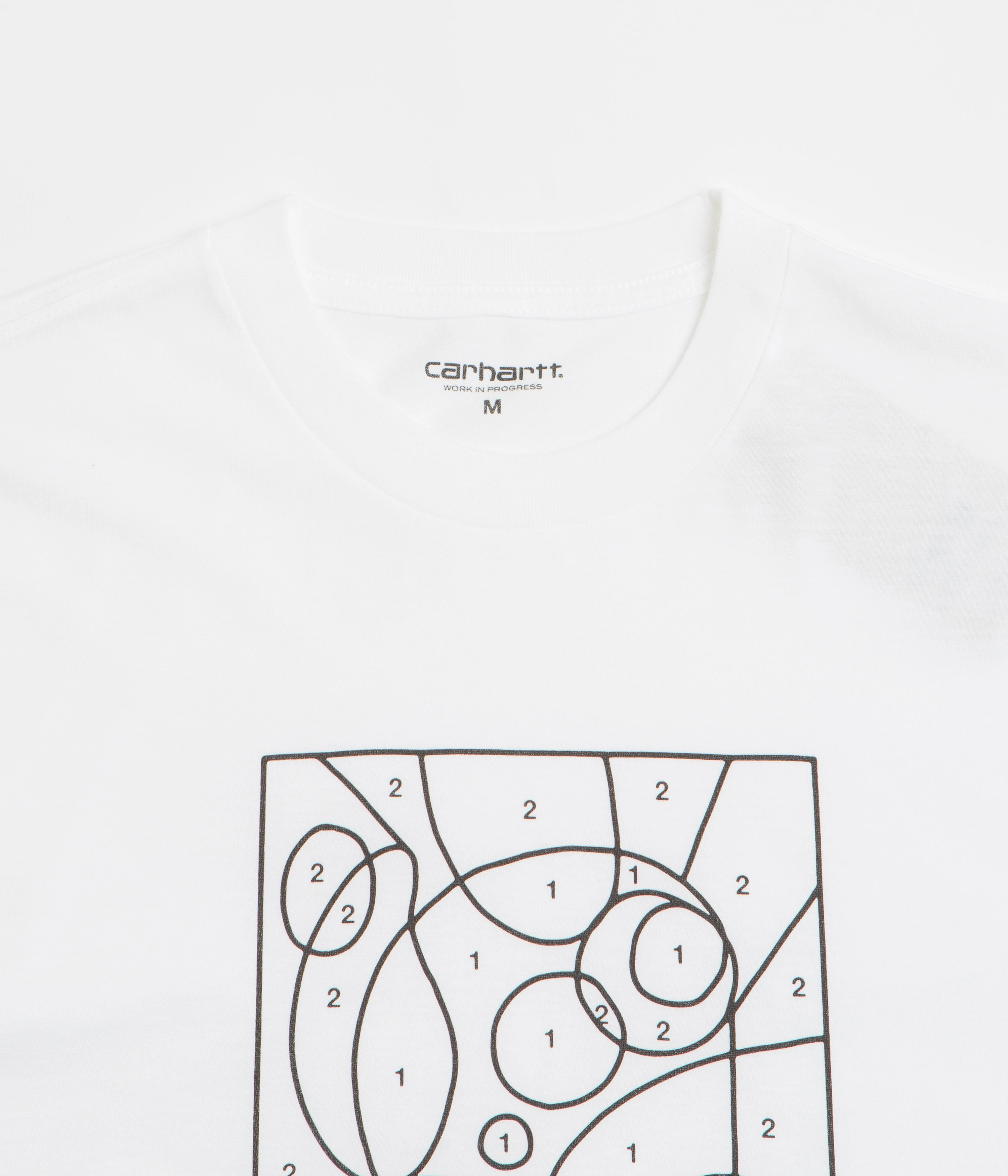 Carhartt By The Numbers T-Shirt - White / Black hostel event grommet