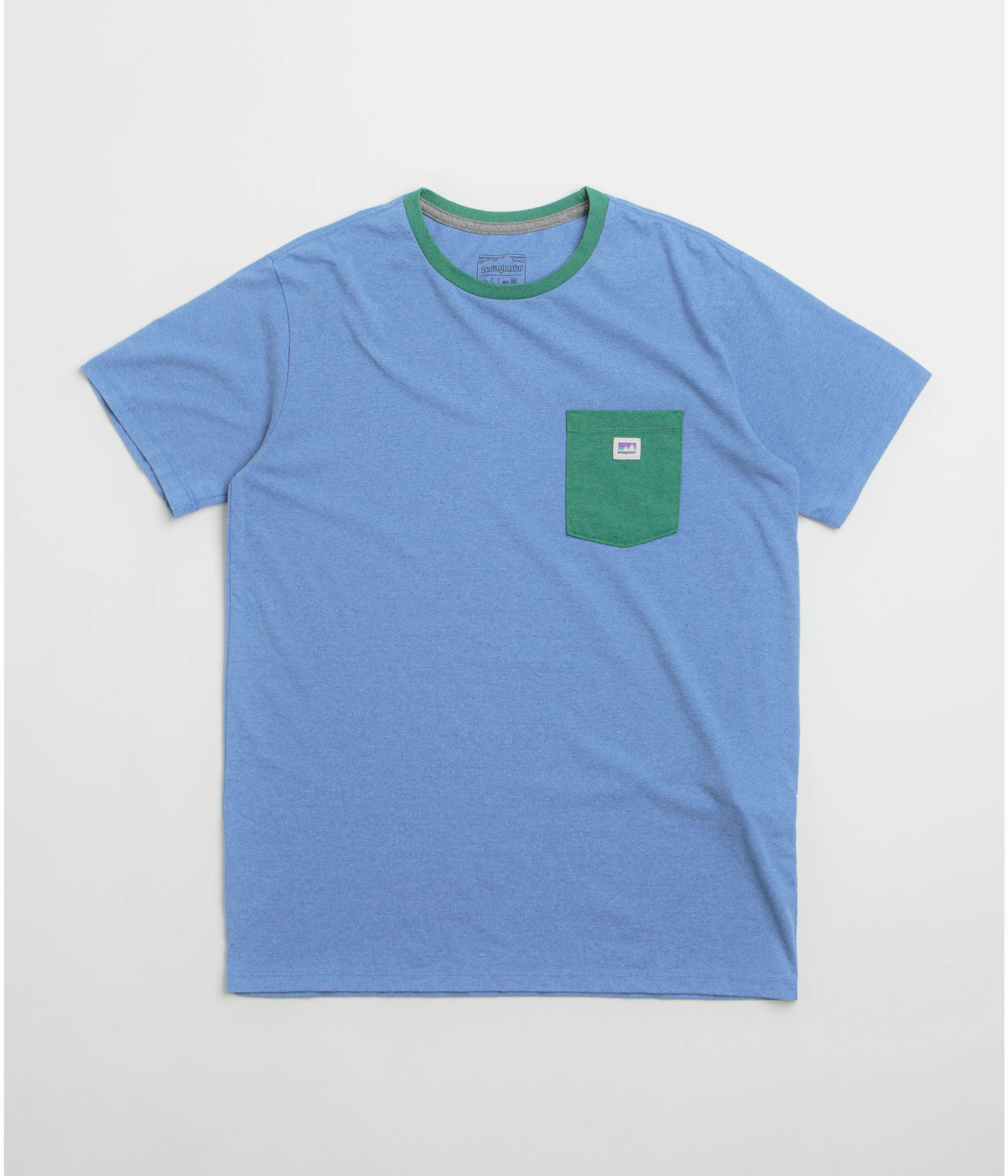 Patagonia Shop Sticker Pocket Responsibili-Tee T-Shirt - Abundant Blue clip