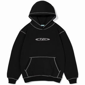 Ichpig - Optic Cordless Hoodie Black Simple Look