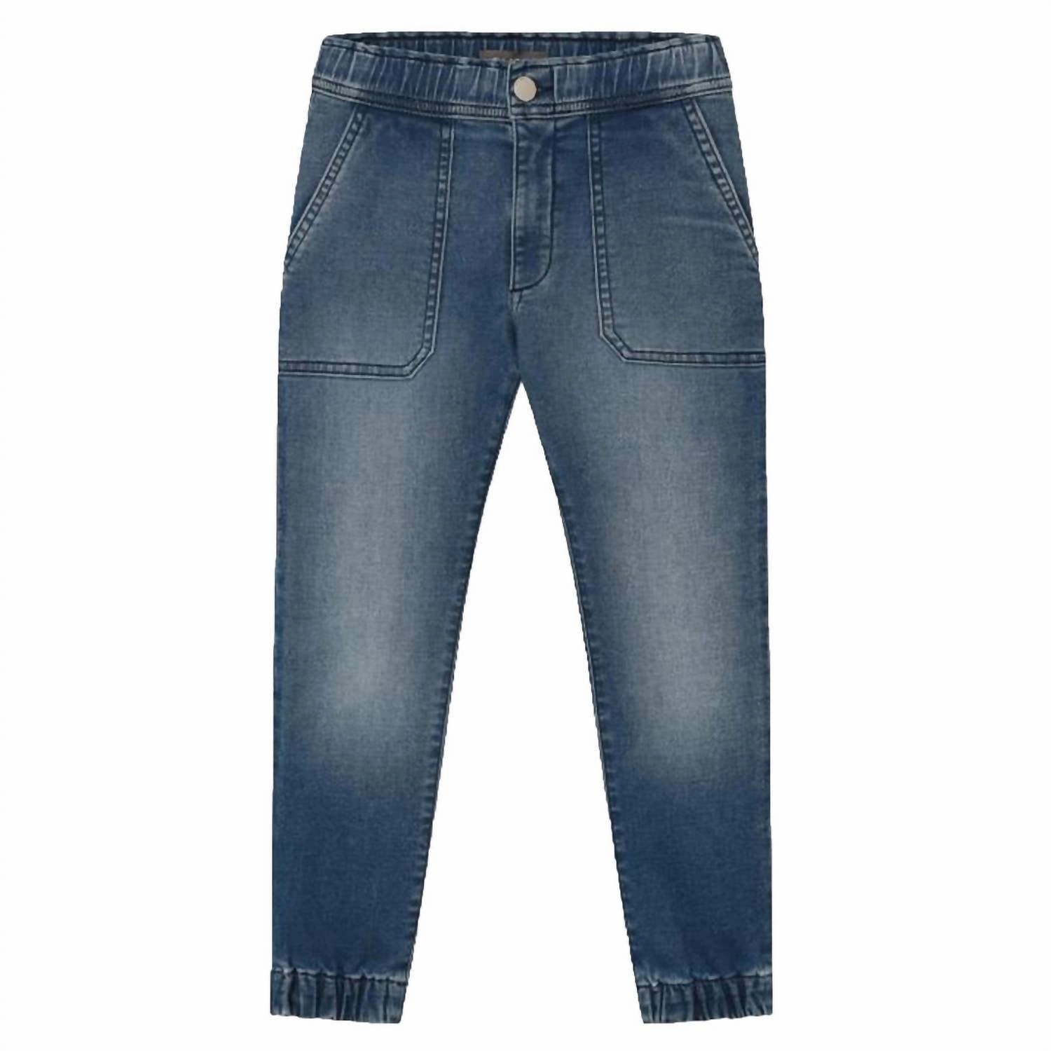 Girl's Lara Jogger In Blue Bayou Ripstop Reinforcement Lightweight Feel