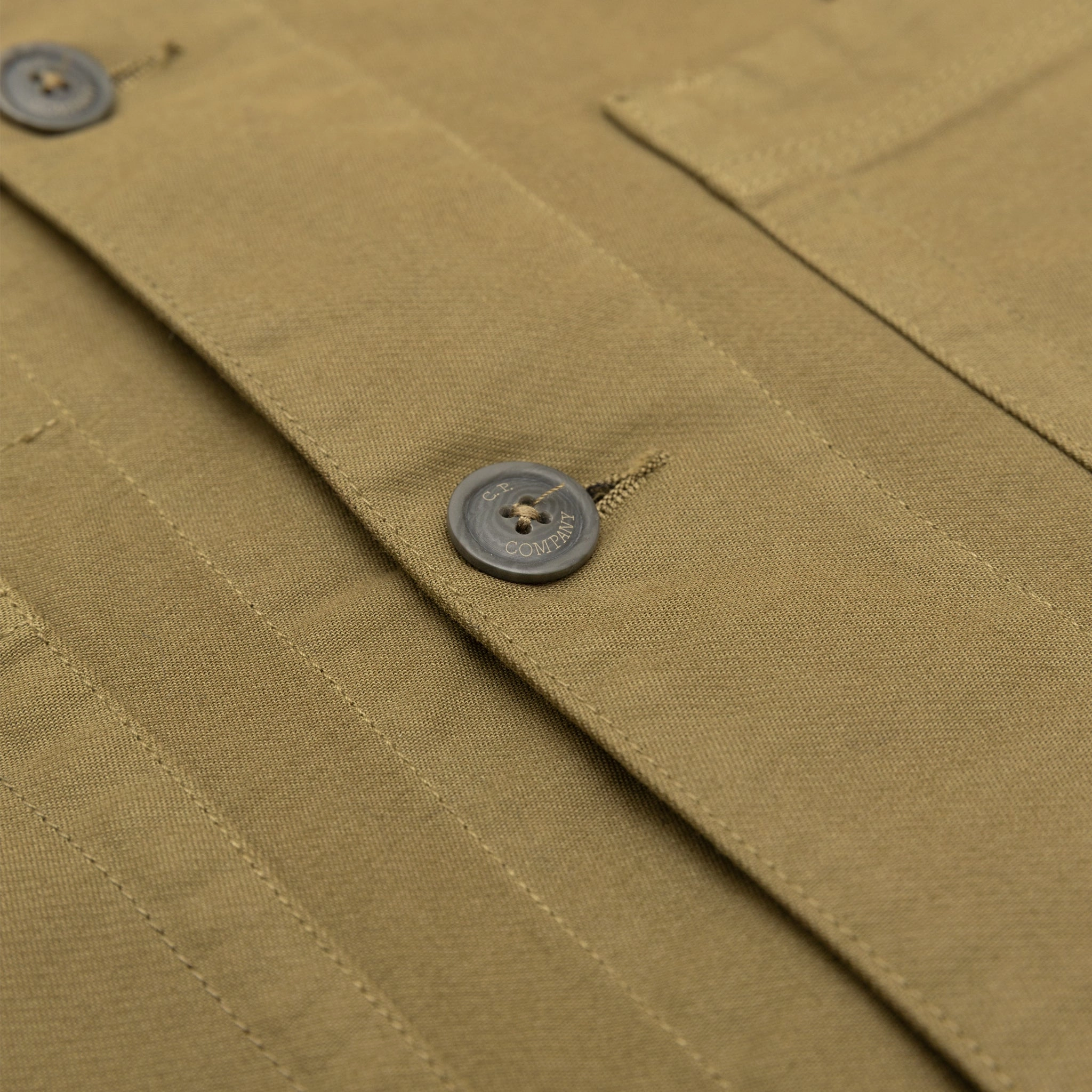 COTTON/ NYLON DOUBLE SATIN LENS UTILITY OVERSHIRT Contemporary Look