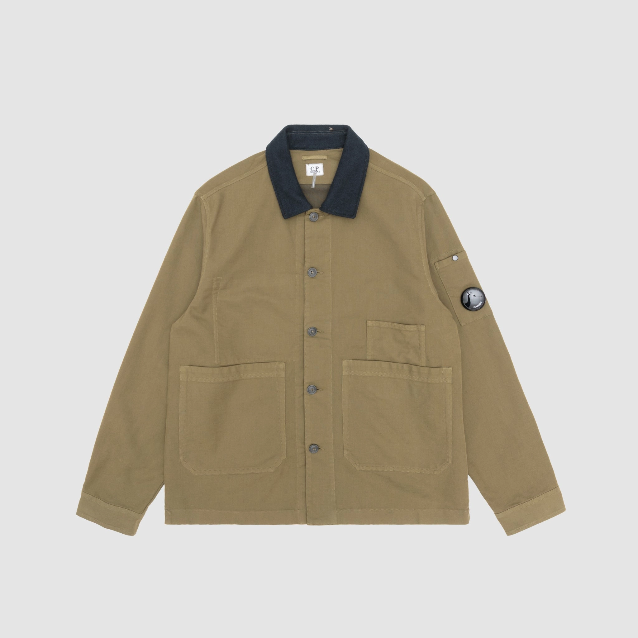 COTTON/ NYLON DOUBLE SATIN LENS UTILITY OVERSHIRT Casual Style Sustainable Design