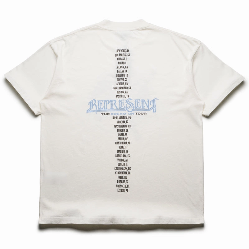 Represent Golden Tour Tee - Flat White shooting event helicopter event