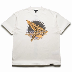 Represent Golden Tour Tee - Flat White Above knee
