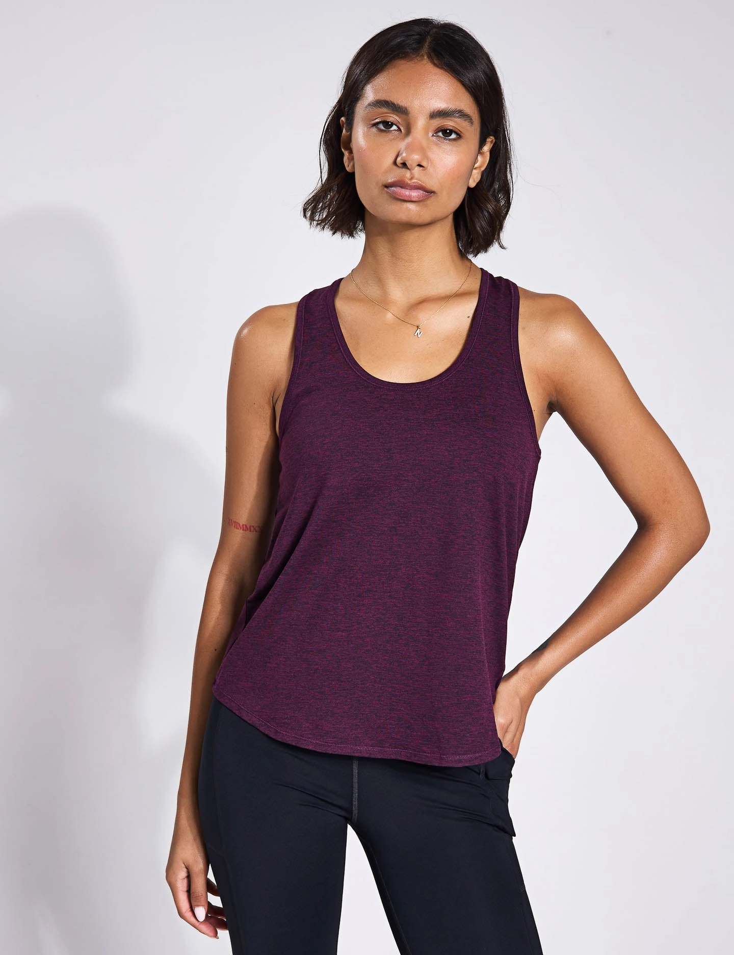 ReSet Relaxed Tank - Plum Heather urban area
