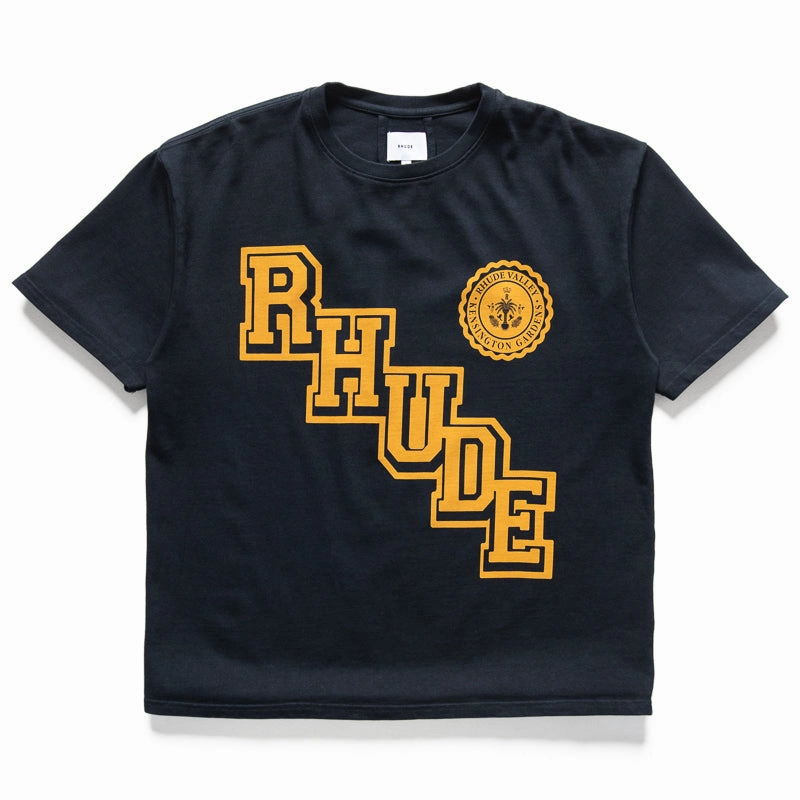 cricket event Rhude Collegiate Crest Tee - Vintage Black