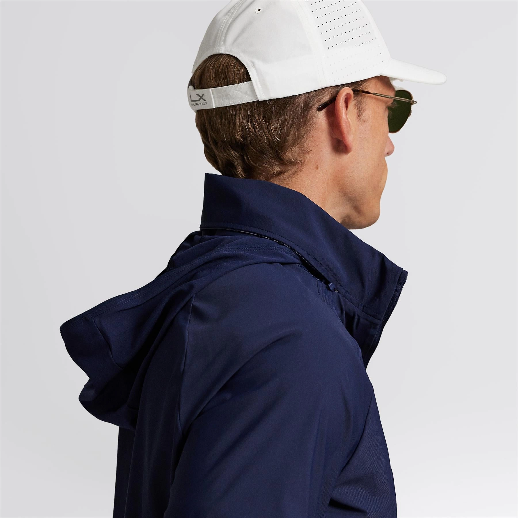 RLX Lightweight Hooded Jacket Refined Navy Puncture Resistant Material