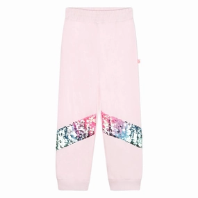 Durable Wear Girls Sequin-Embellished French Terry Joggers In Pink