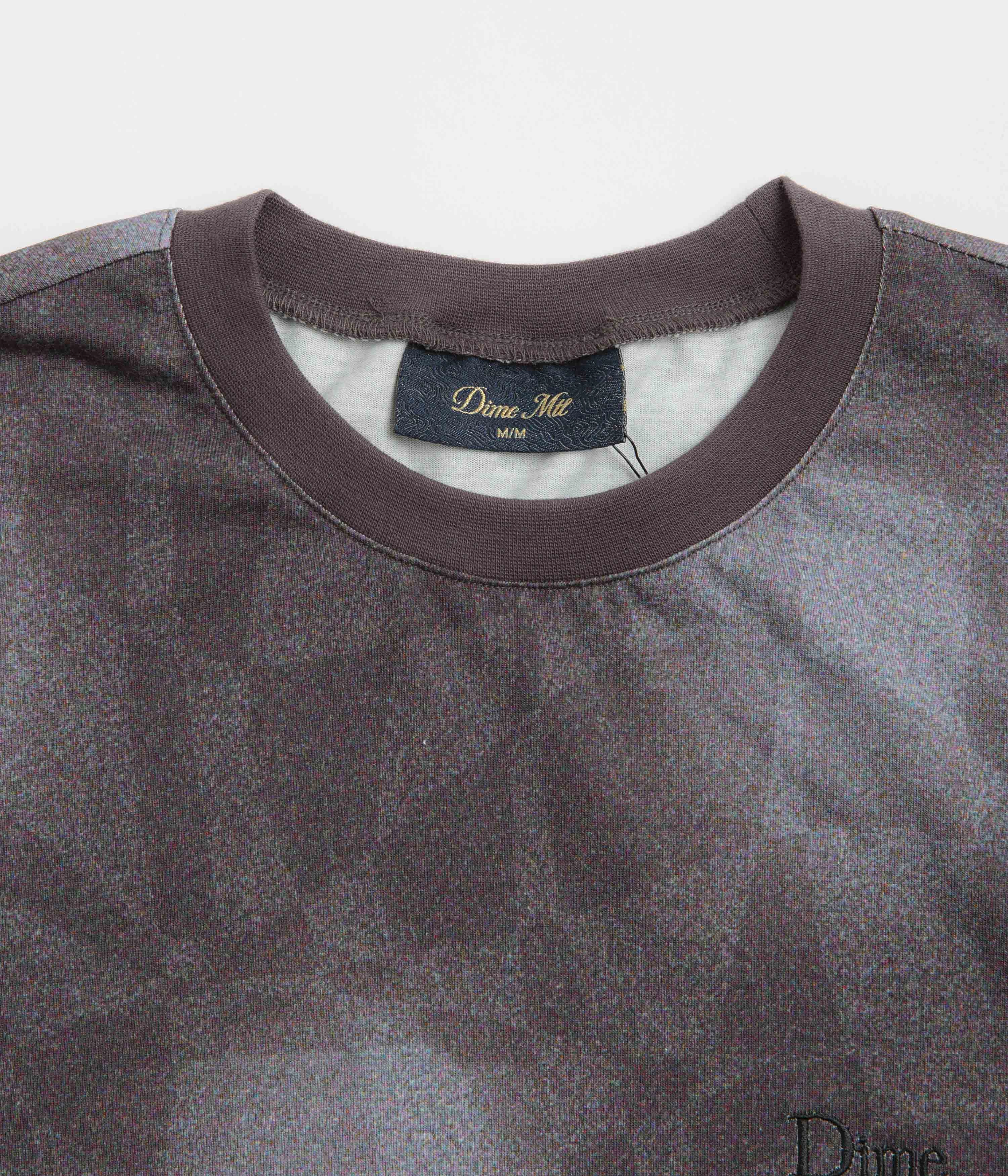 Dime Abstract Long Sleeve T-Shirt - Static Black Elegant Outdoor Activity