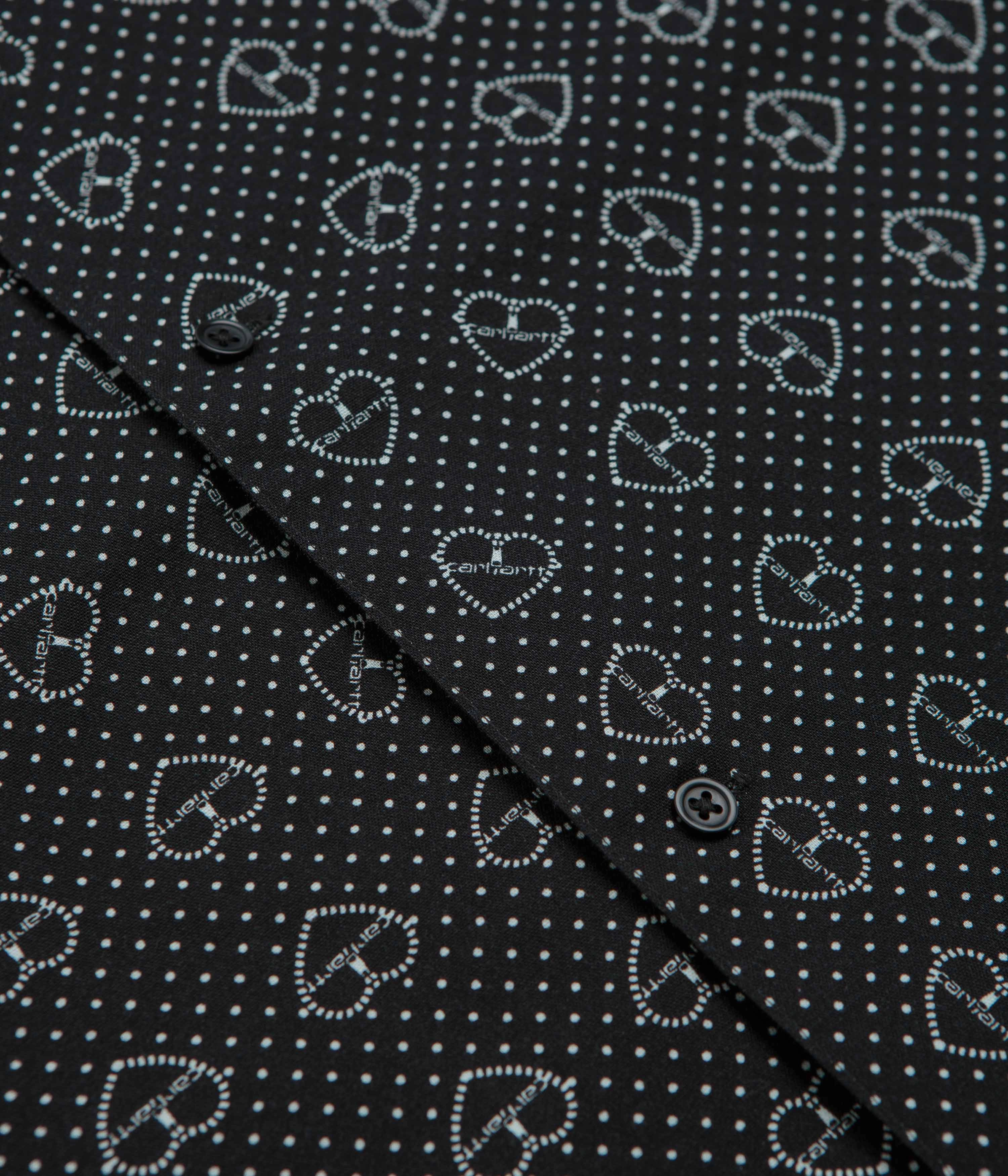 Printed design Trendy Daywear Carhartt Furoshiki Short Sleeve Shirt - Furoshiki Print / Black