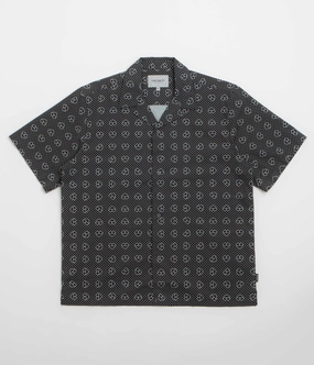 Sustainable Design Carhartt Furoshiki Short Sleeve Shirt - Furoshiki Print / Black