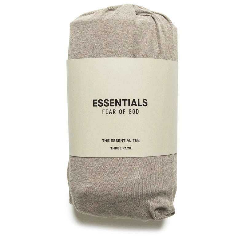 lace hem surfing venue Fear Of God Essentials 3 Pack Essential Tee - Heather Gray