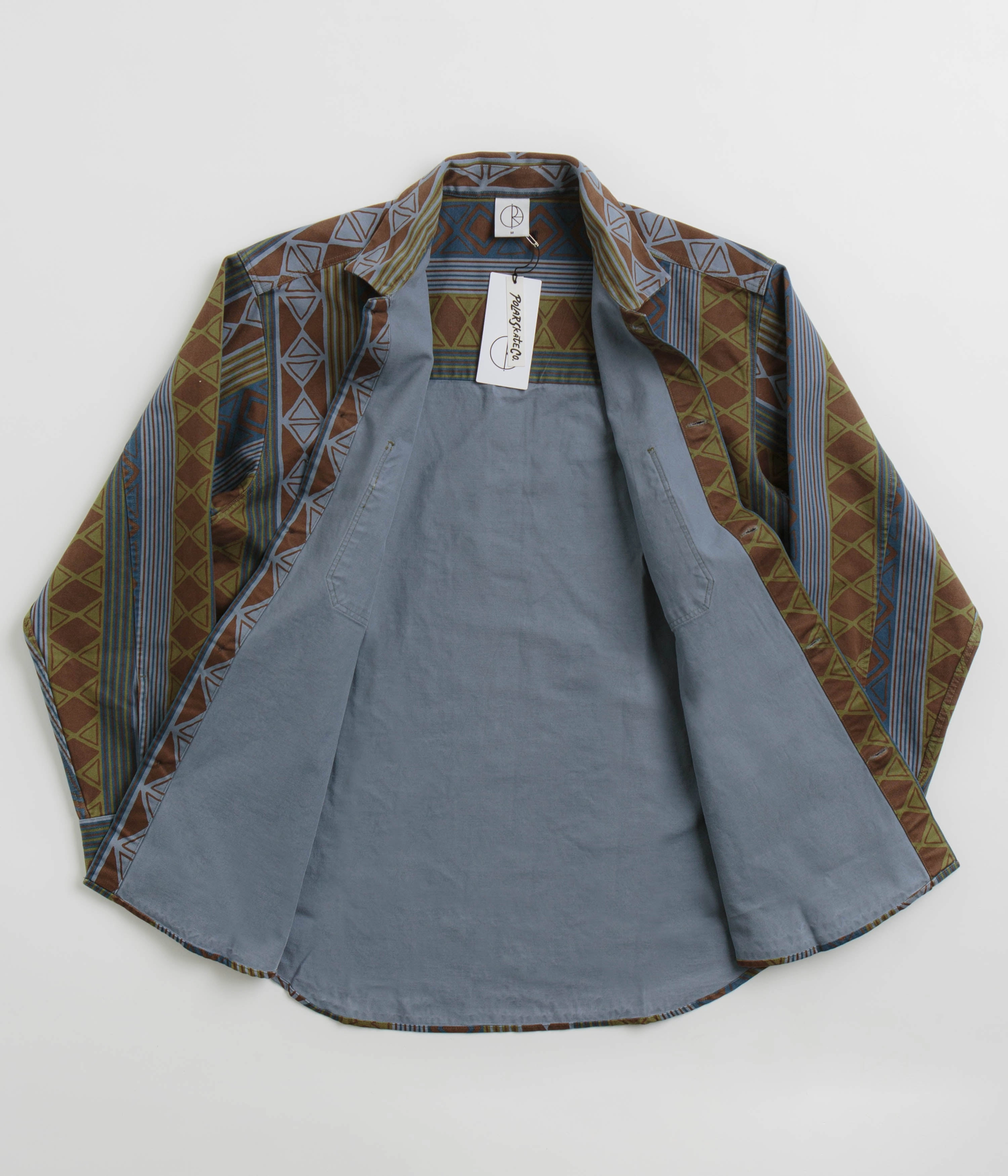 Polar Big Boy Overshirt - Blue Green Mix SnapFasteners