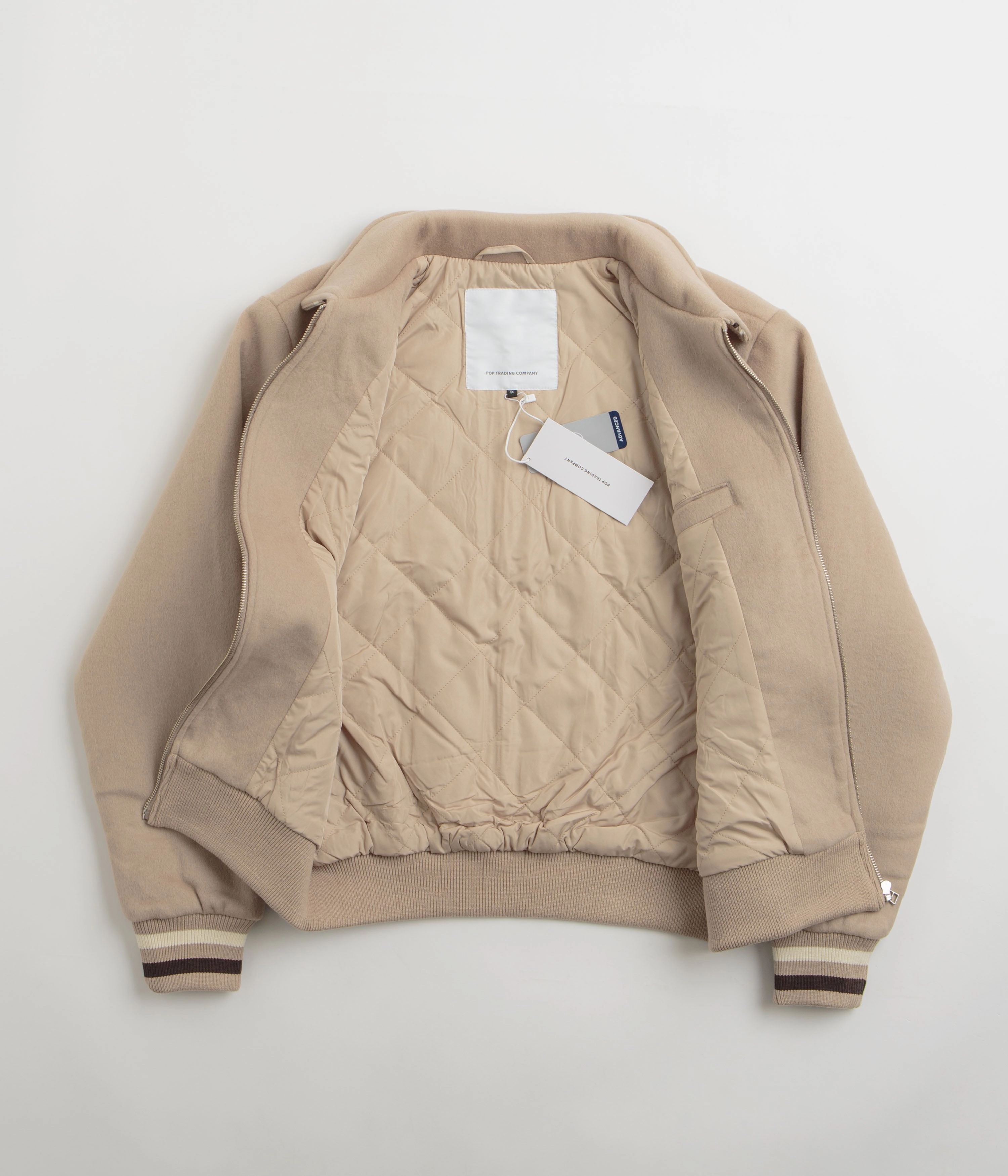 Pop Trading Company Varsity Jacket - White Pepper Commodity