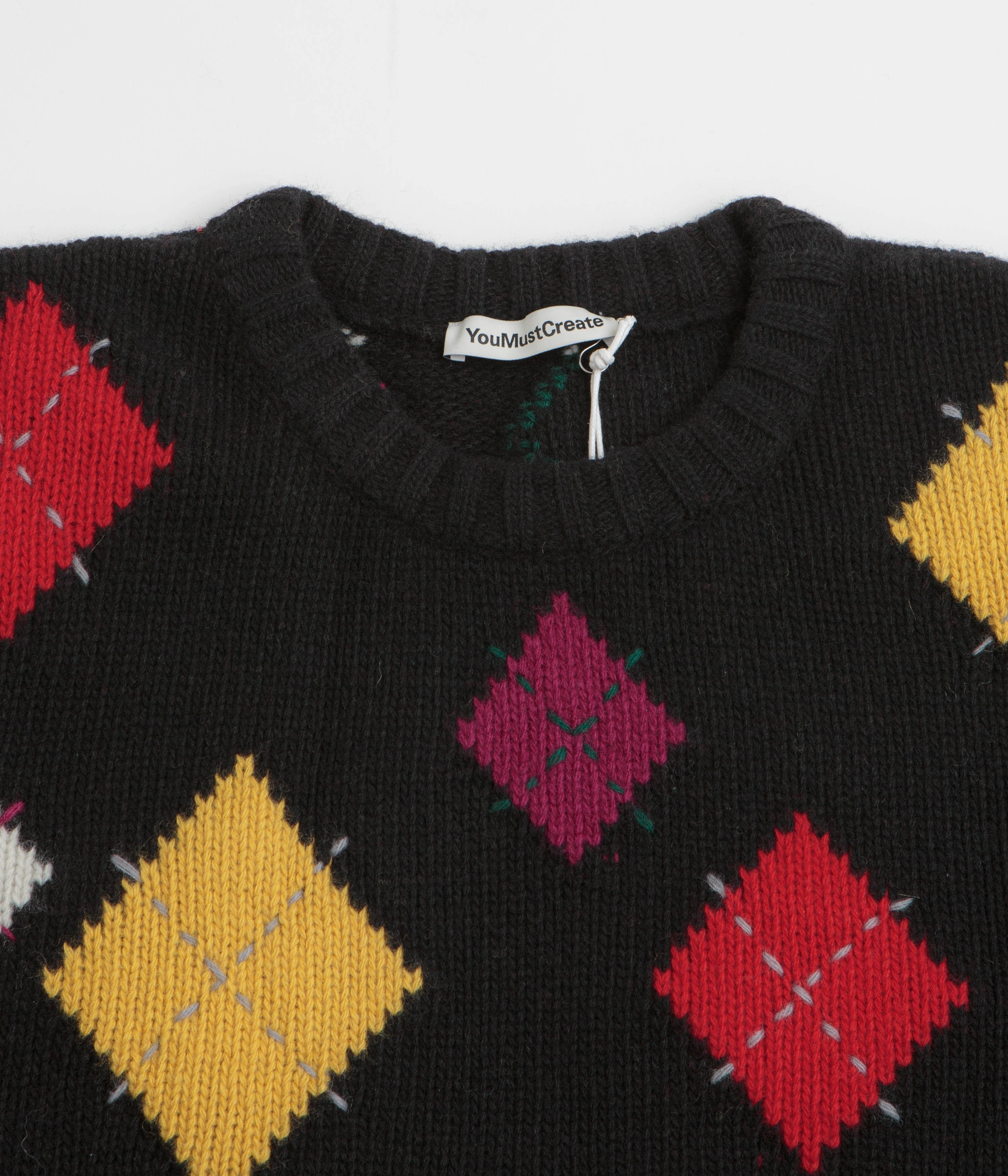 Core Minimal anniversary wear YMC Flint Knit Crewneck Sweatshirt - Black