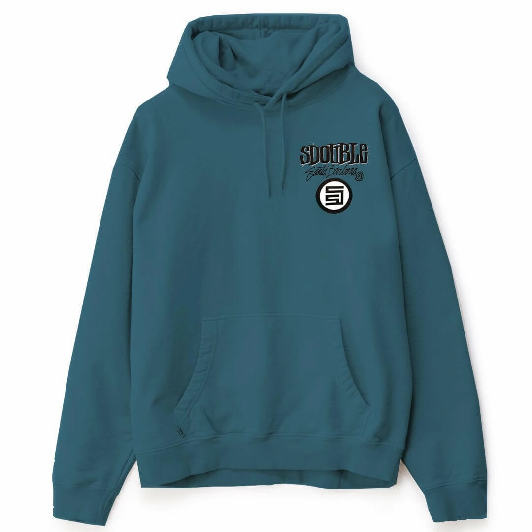 S/Double - Combo Platter Hoodie Marine Blue Moisture Wicking Finish Coffee Run