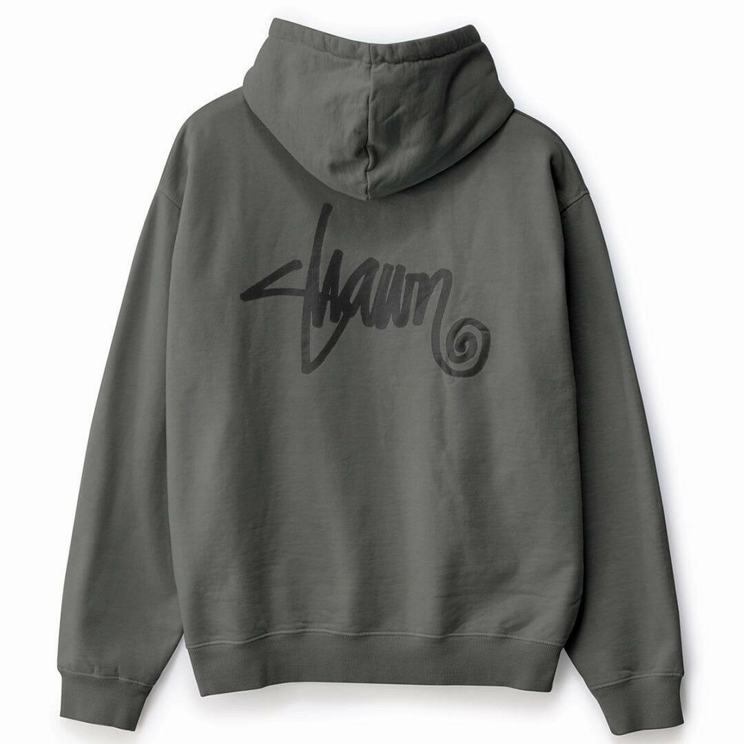 No Tag S/Double - Shawn Script Hoodie Steel Grey