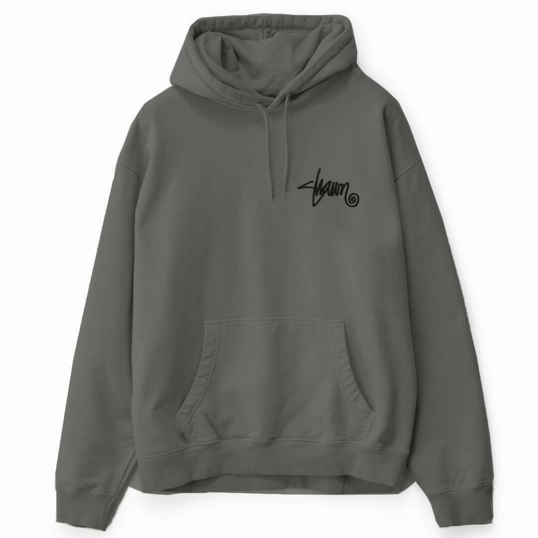 S/Double - Shawn Script Hoodie Steel Grey Mediterranean style Outdoor Apparel