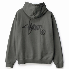 No Tag S/Double - Shawn Script Hoodie Steel Grey