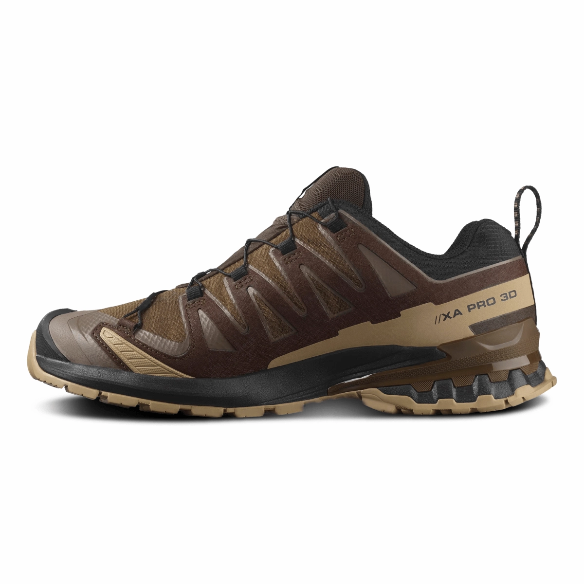 Salomon Men's XA Pro 3D V9 Gore-Tex Dark Earth/Desert Tan/Black Hyper Breathable Fabric