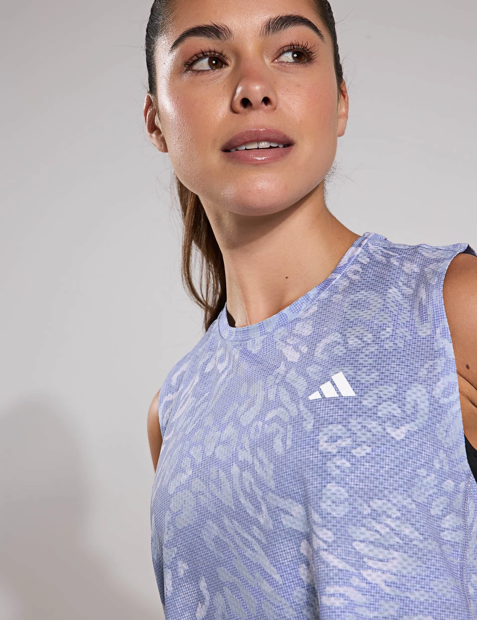 Own the Run CLIMACOOL 3-Stripes Tank Top - Dash Grey/Violet Tone Limited Edition