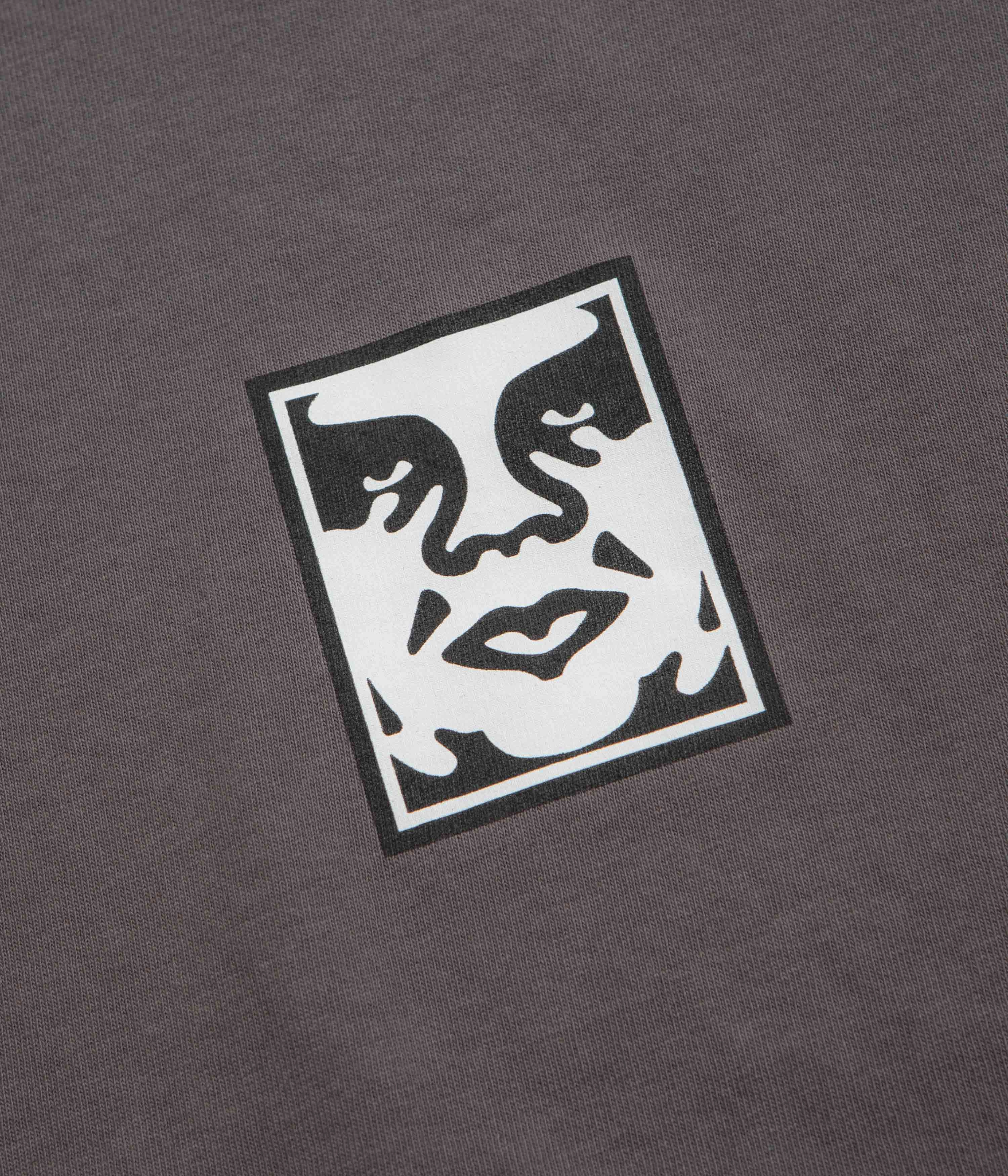 Obey Icon Face T-Shirt - Pigment Dusty Black Youth fashion Snap Buttons