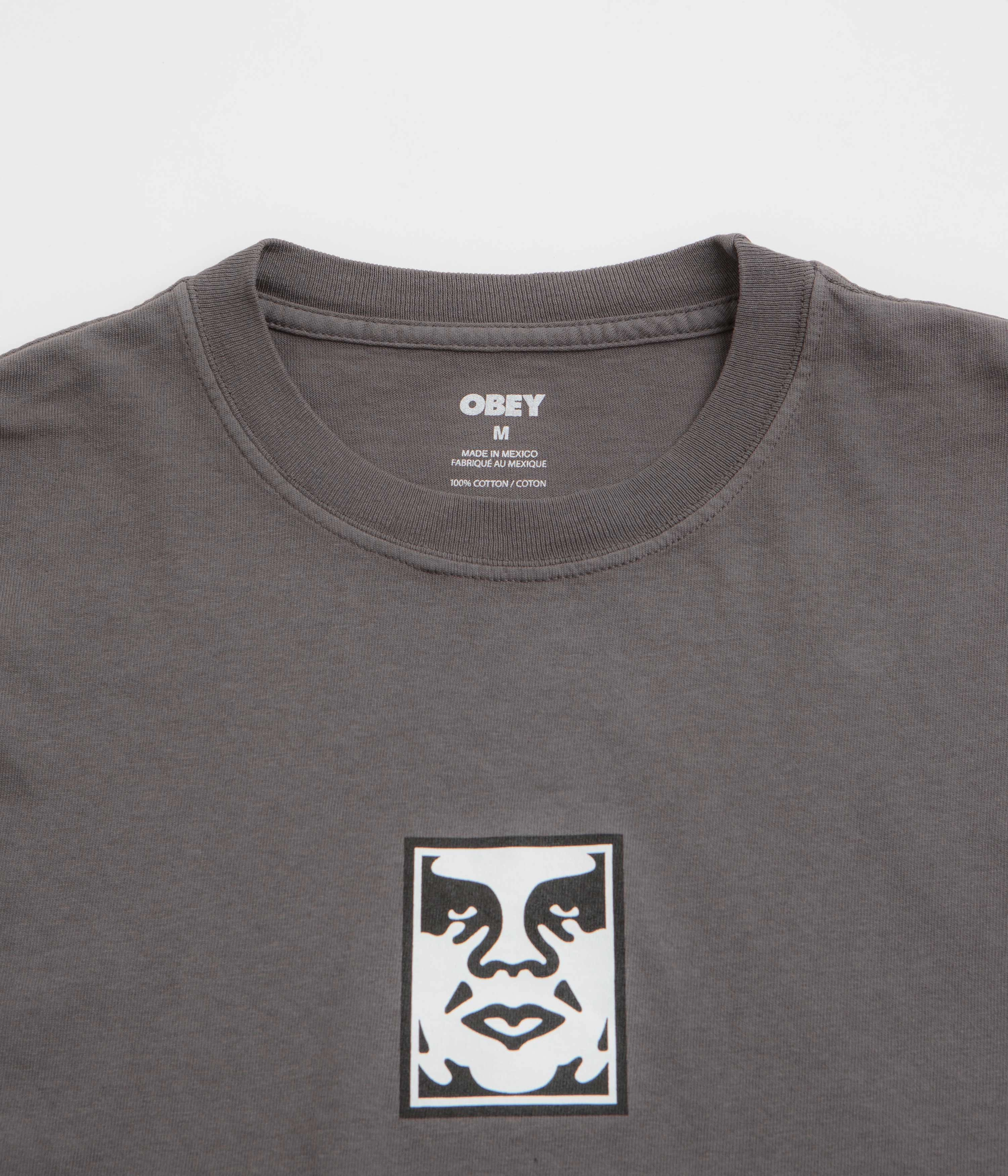 festival event Luxury Obey Icon Face T-Shirt - Pigment Dusty Black