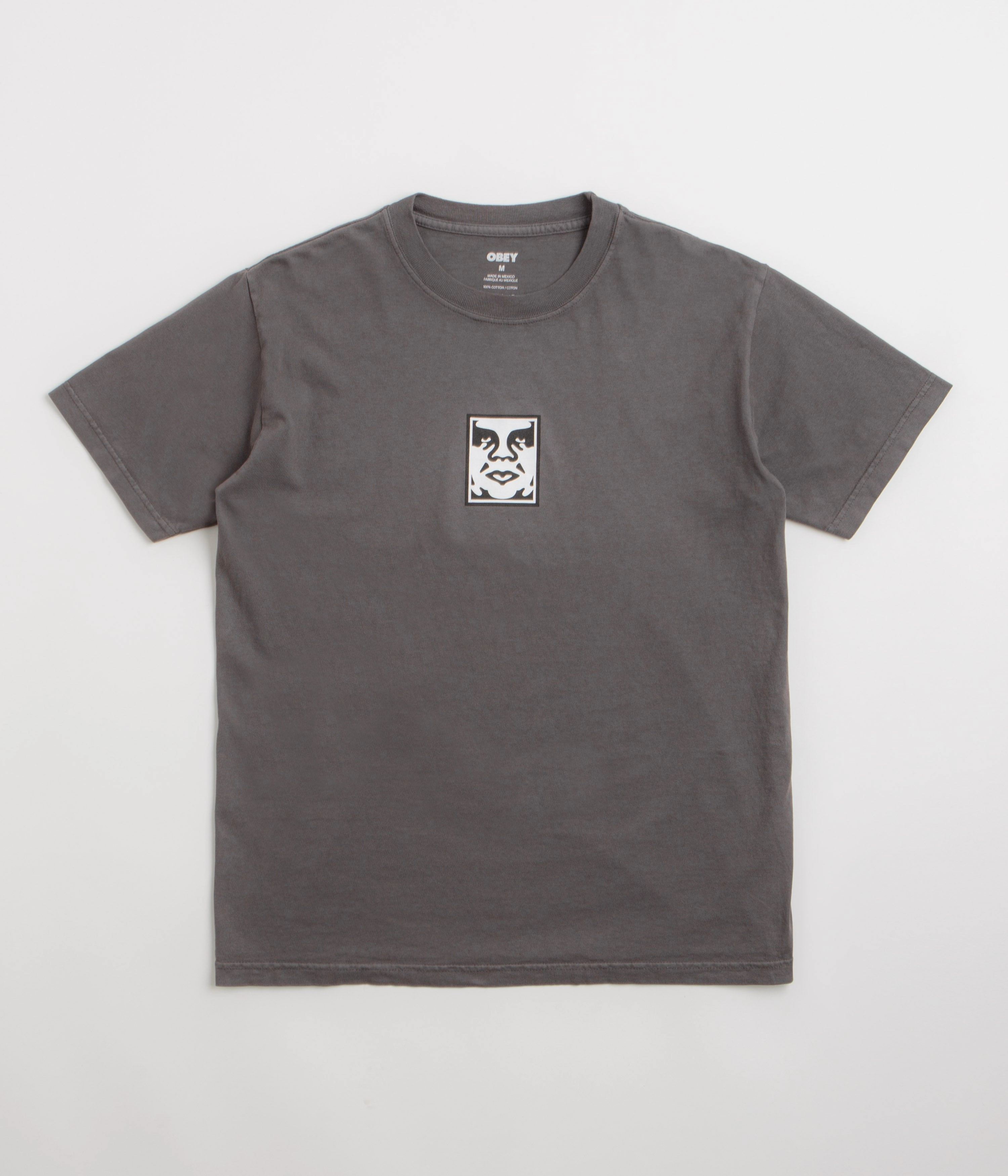Obey Icon Face T-Shirt - Pigment Dusty Black Stretchy