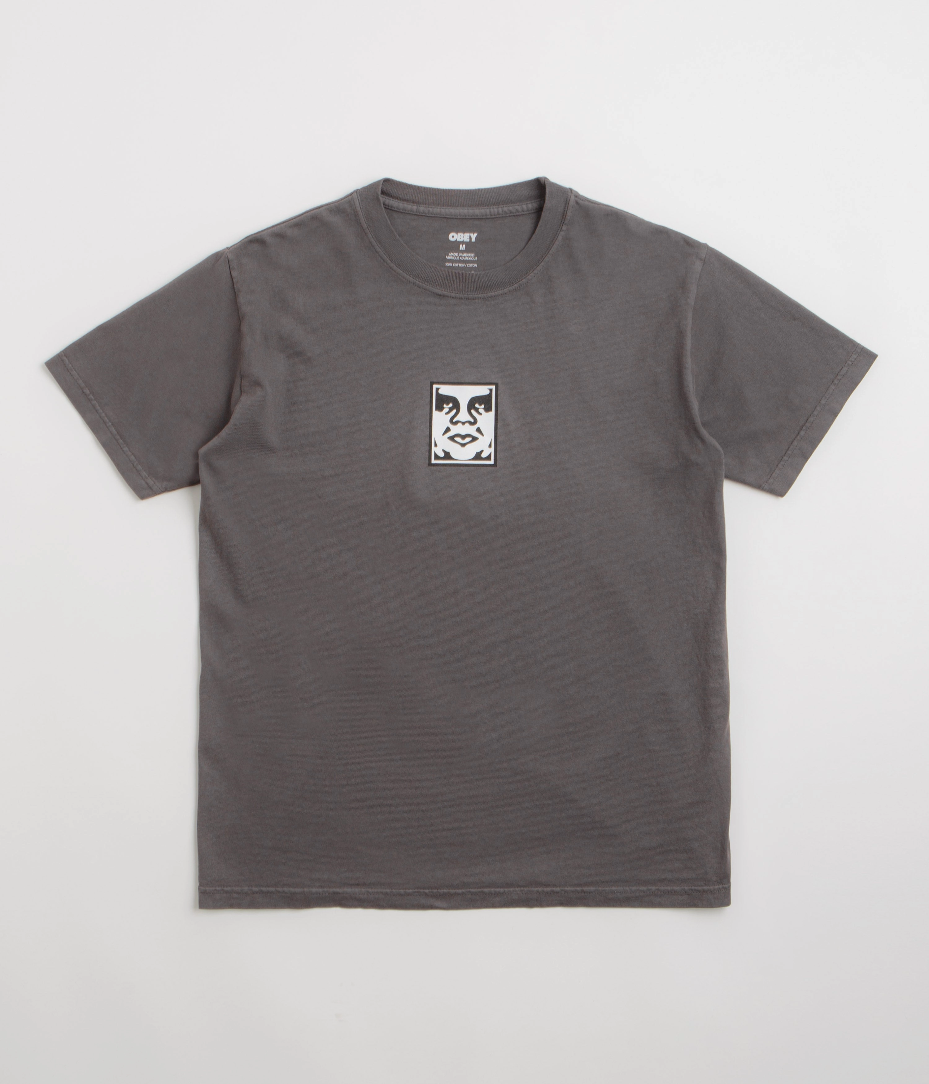 Obey Icon Face T-Shirt - Pigment Dusty Black winter season helicopter venue
