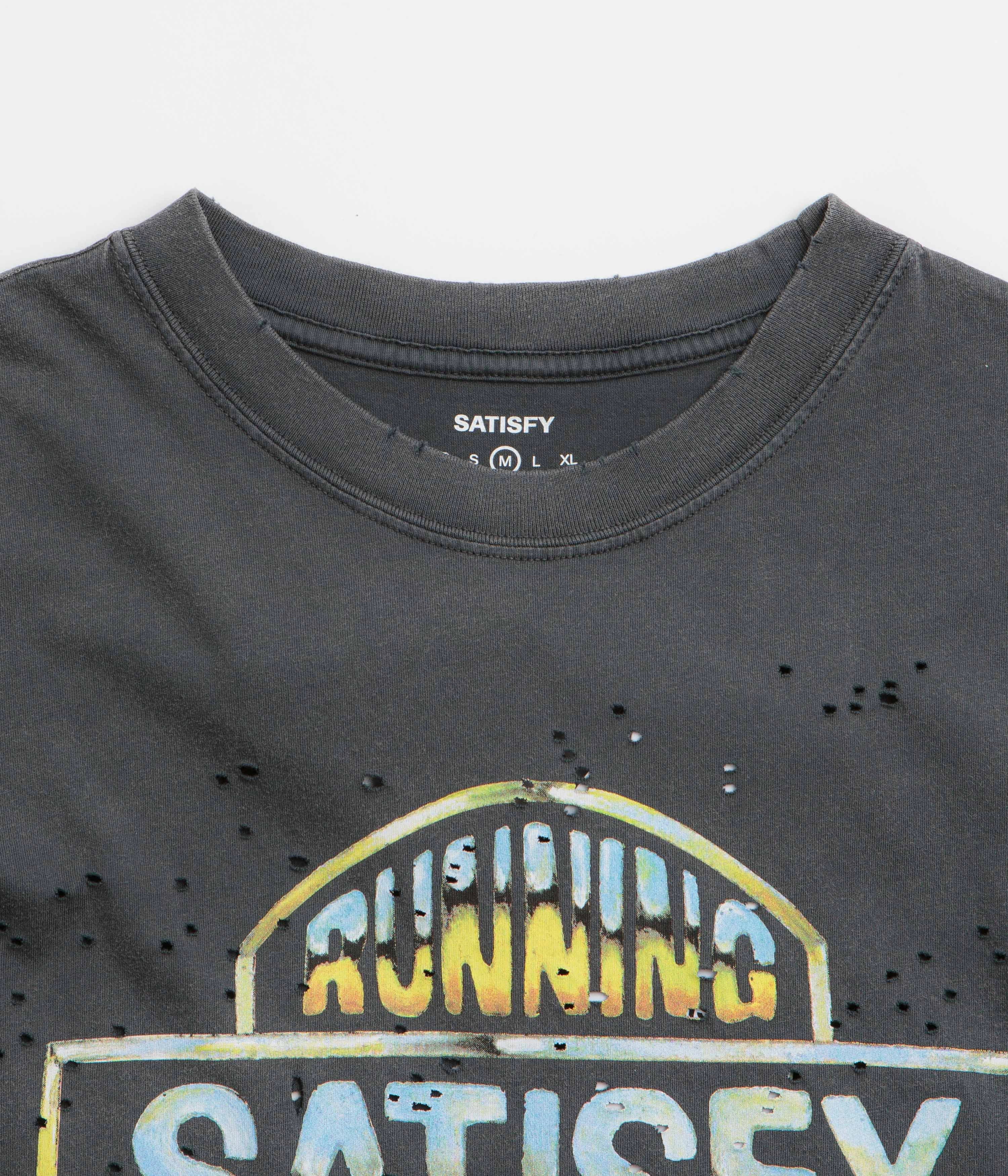 clip RV park Satisfy MothTech Graphic T-Shirt - Aged Black