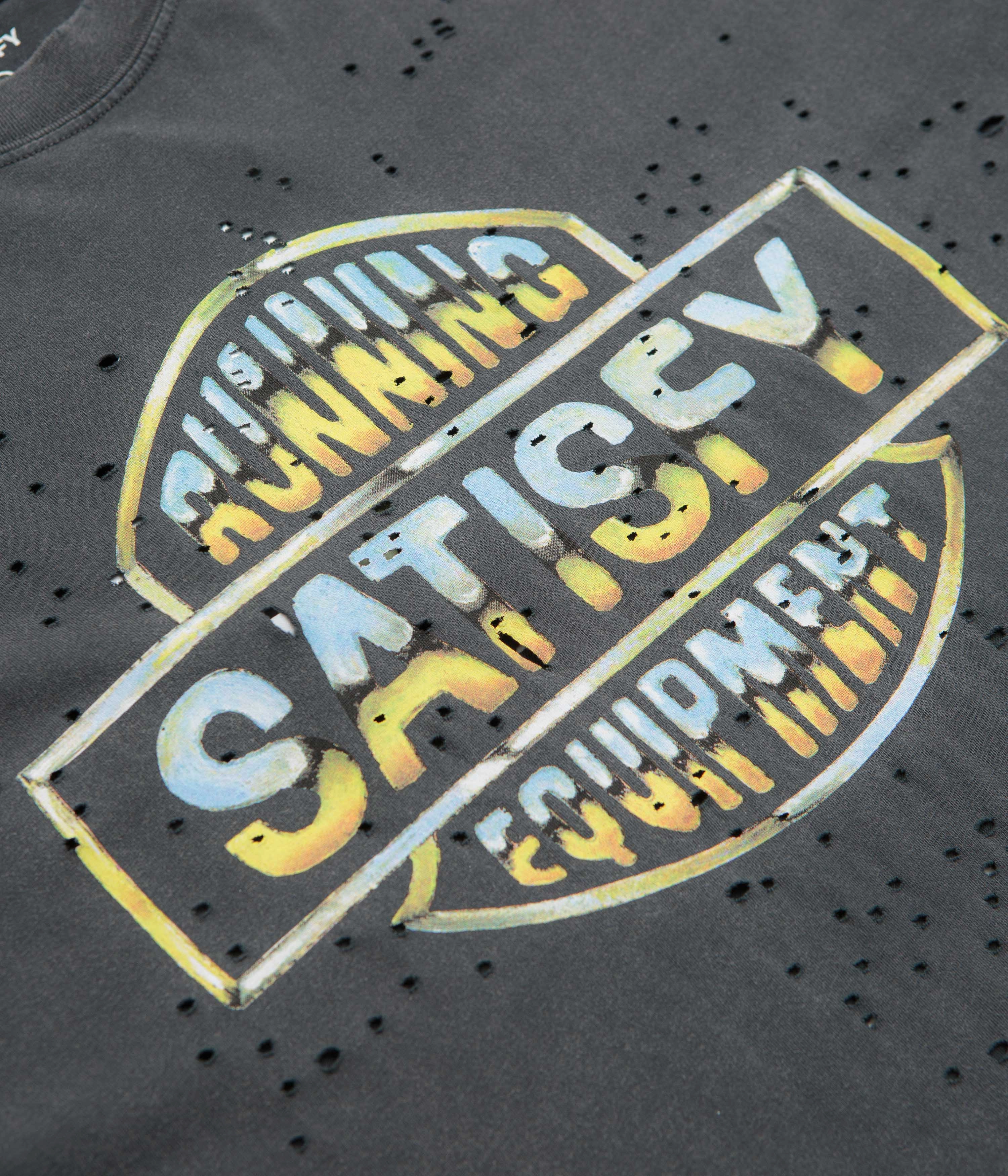 Satisfy MothTech Graphic T-Shirt - Aged Black Volleyball Movie