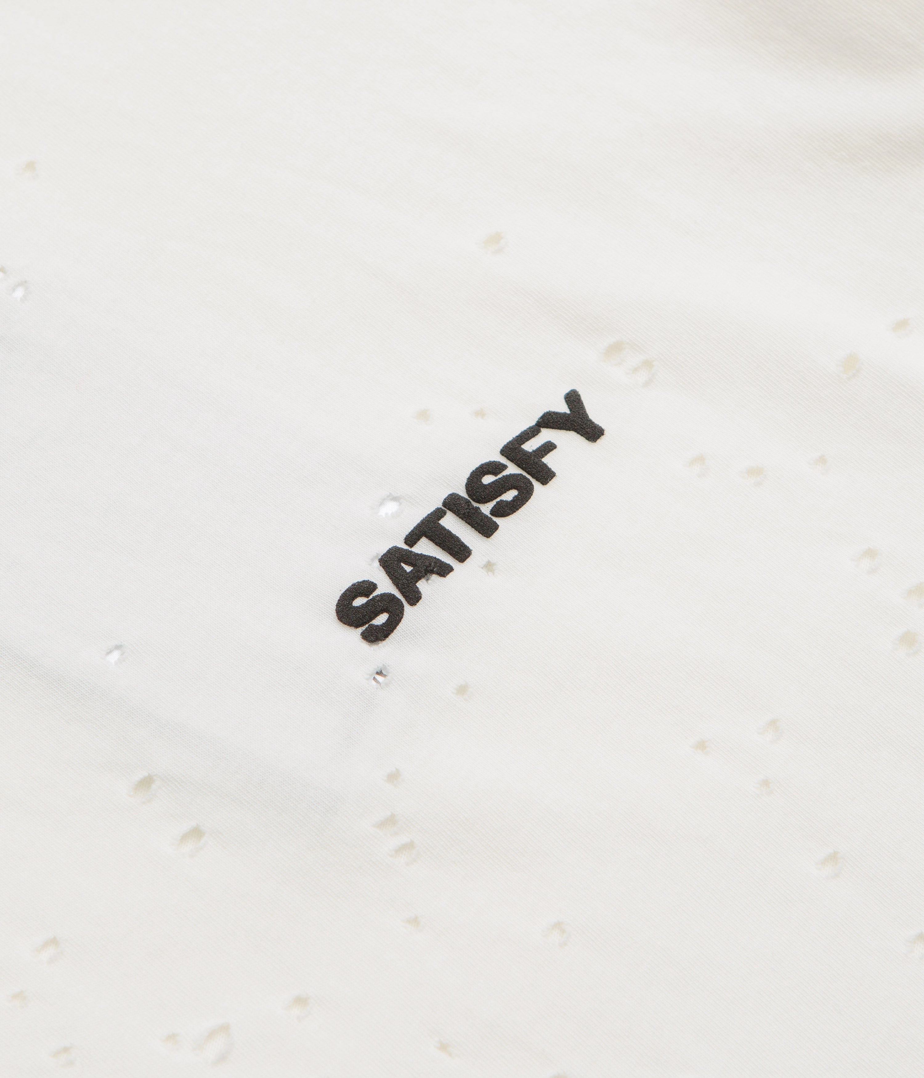 Breathable Satisfy MothTech T-Shirt - Off White / Black