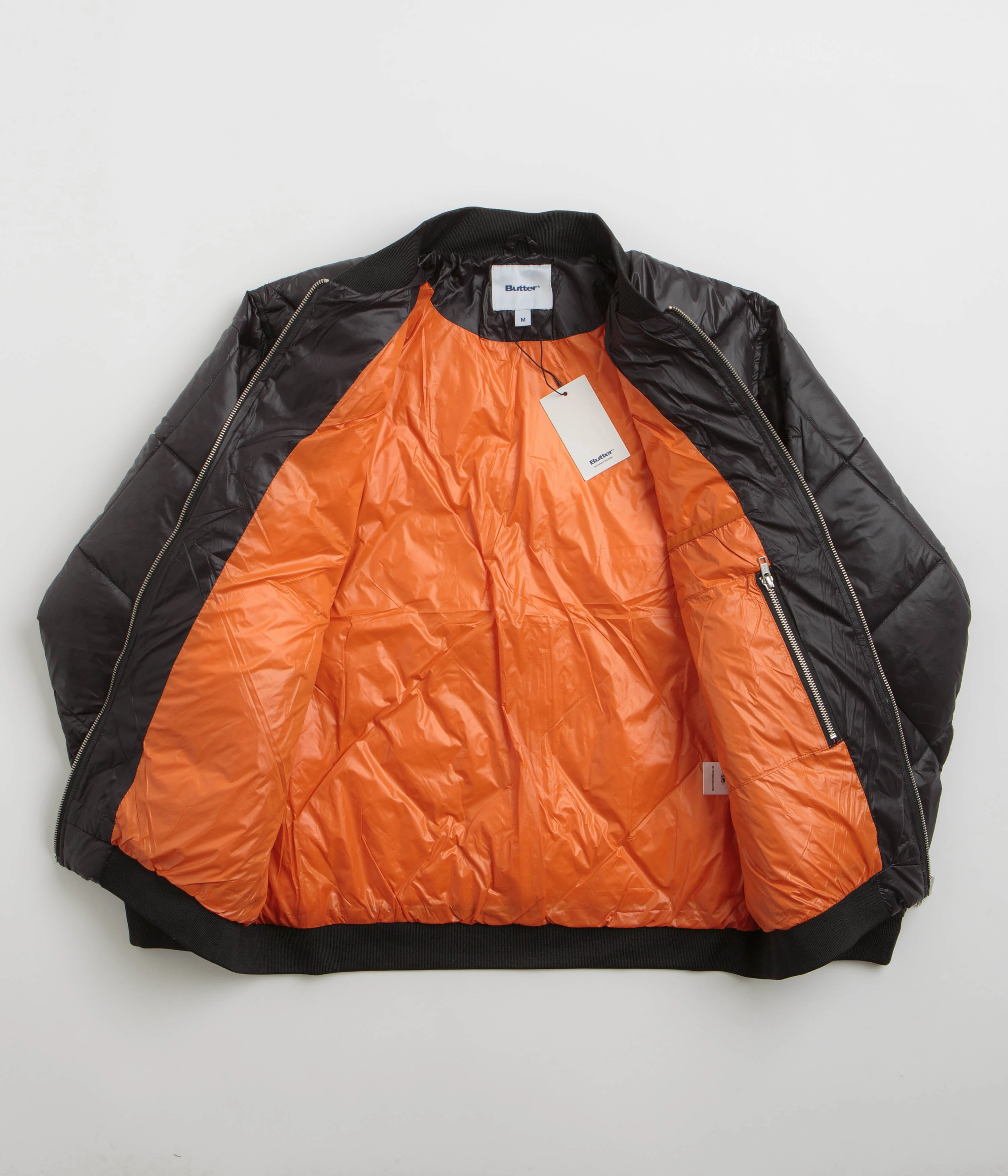 Butter Goods Temperature Bomber Jacket - Black Ultra Thin Insulation