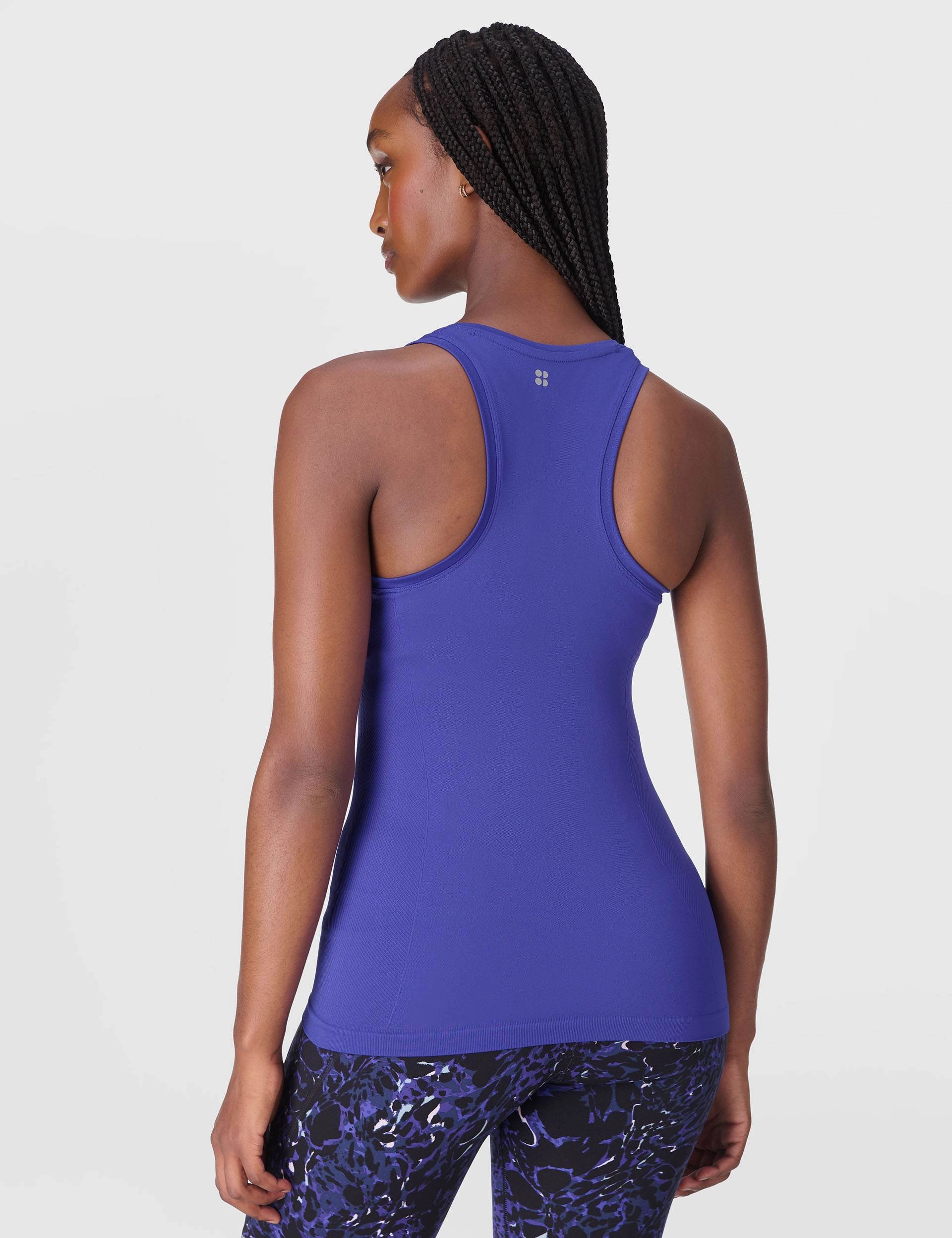 Athlete Seamless Workout Vest - Rich Blue Silk Touch Finish Electronic - warfare - capable
