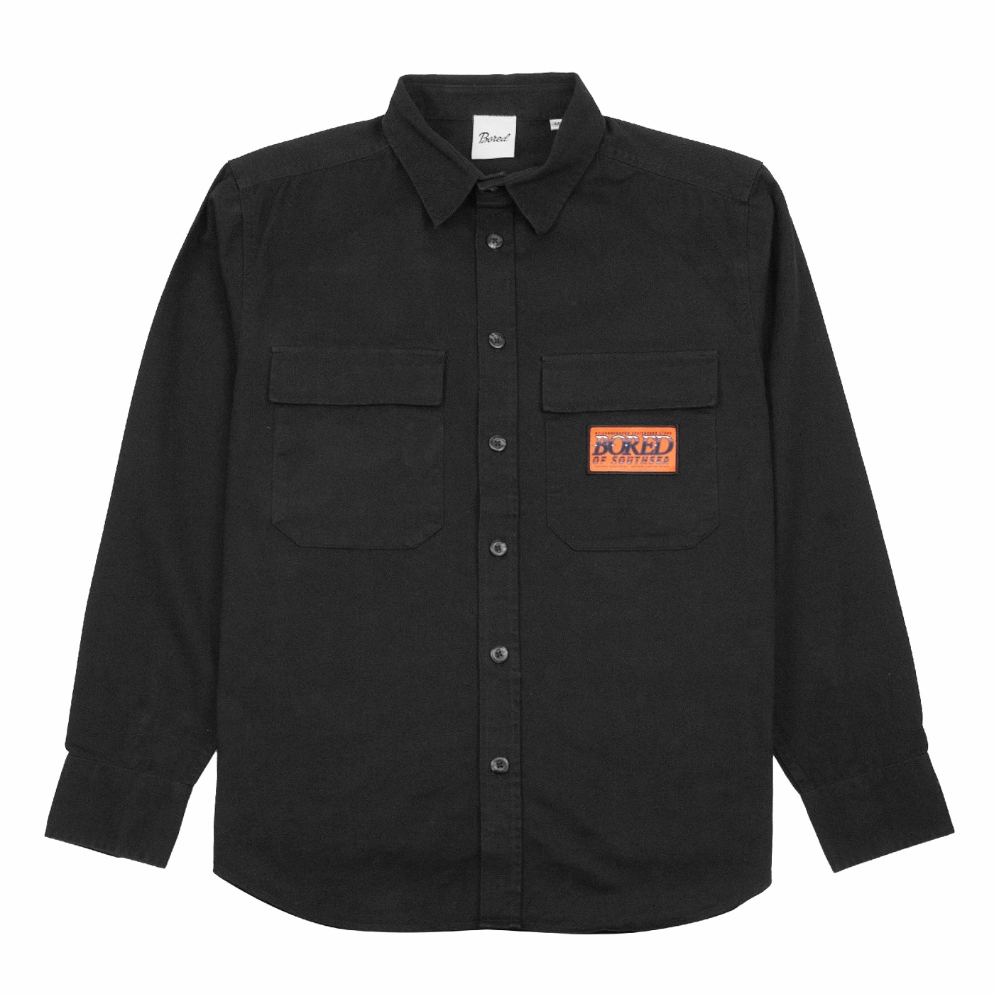 vacation wear Casual Friday Bored of Southsea Neighbourhood  L/S Overshirt - Black