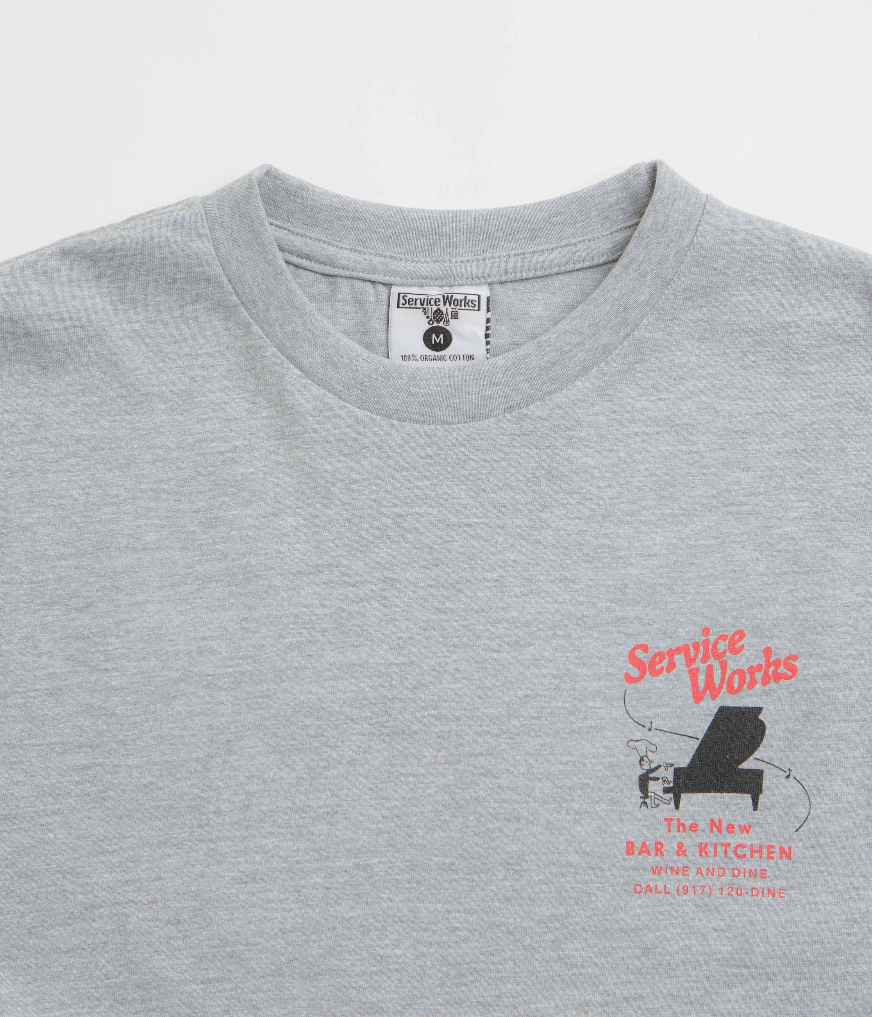 Service Works Bar   Kitchen T-Shirt - Heather Grey amusement park event
