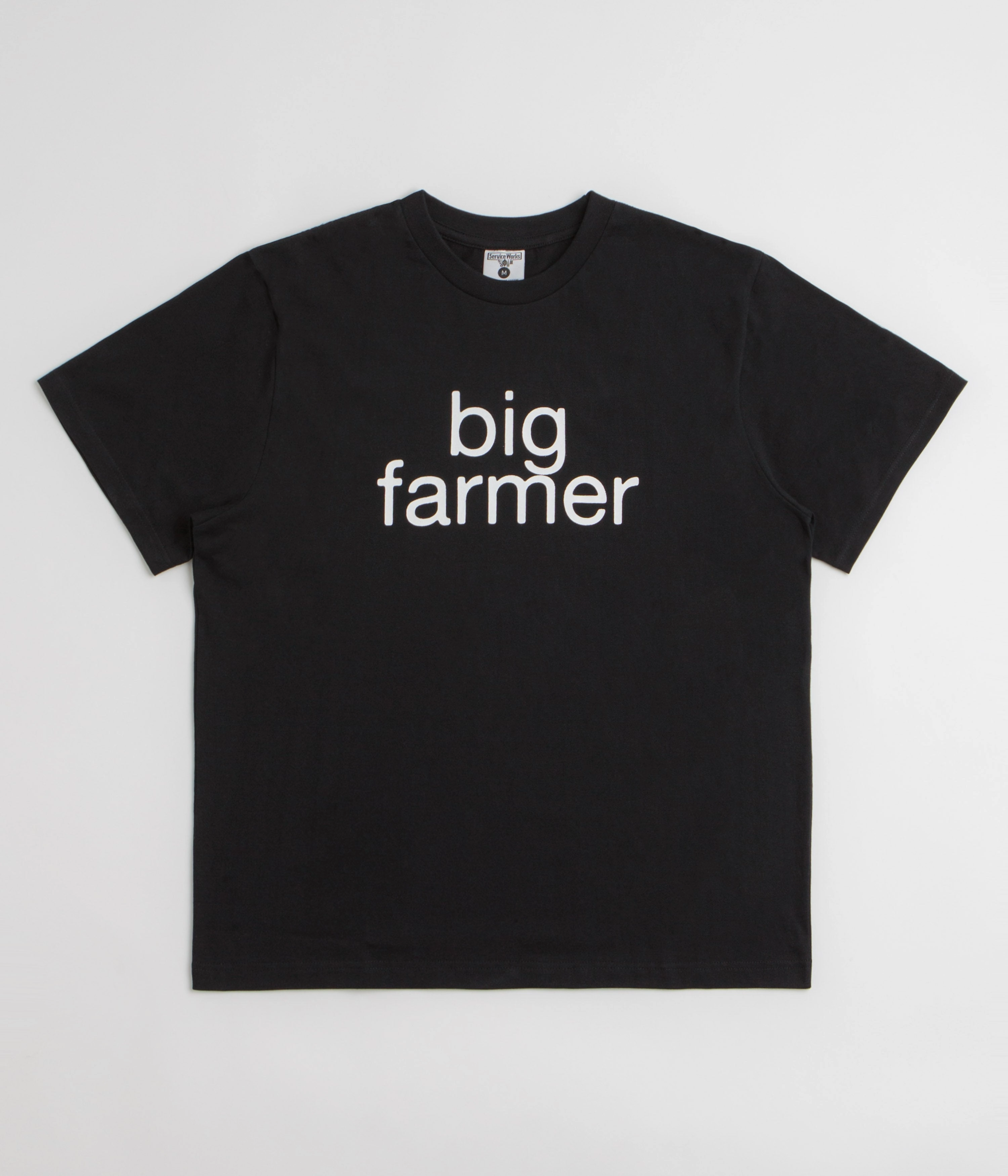 Service Works Big Farmer T-Shirt - Black Meditation Groom attire
