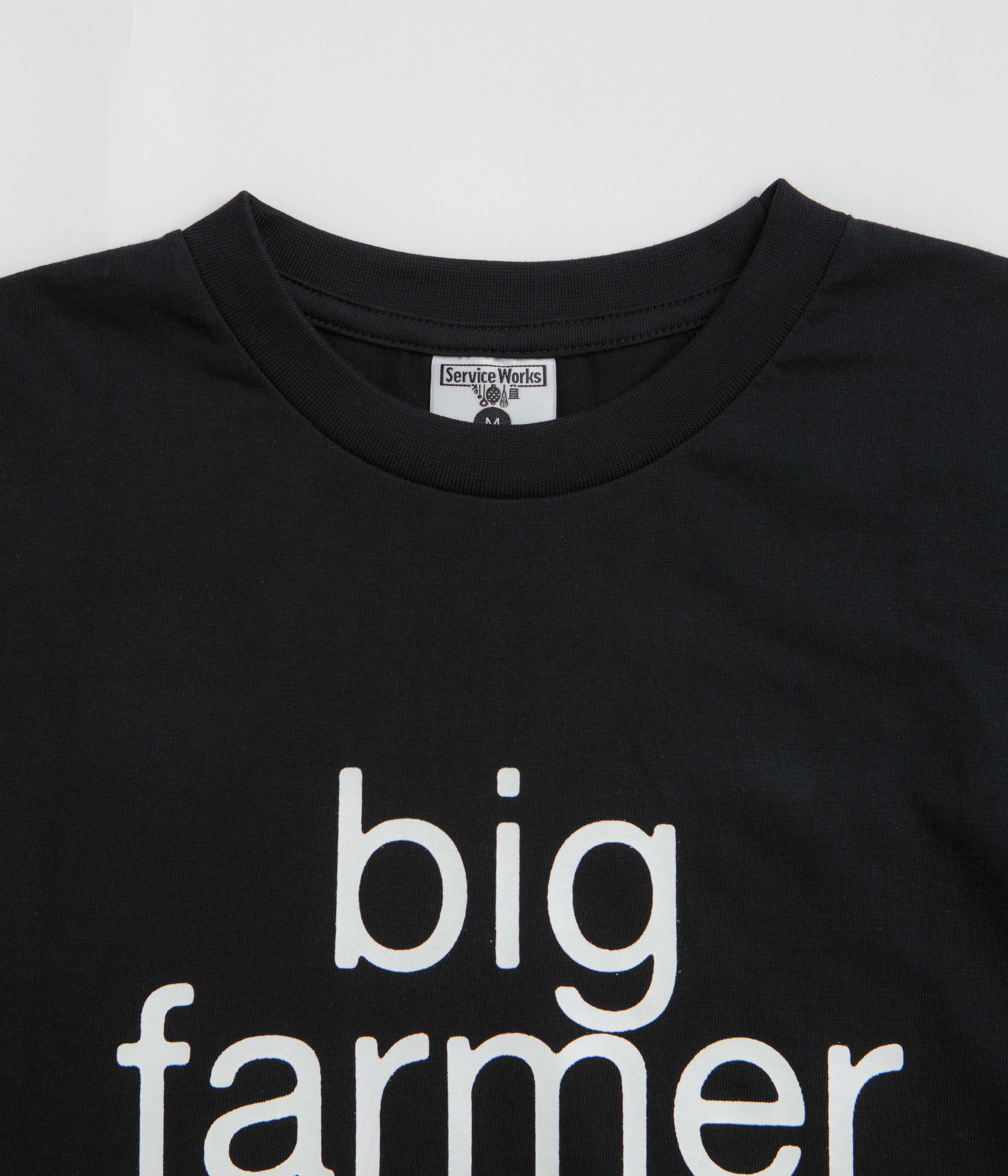 Service Works Big Farmer T-Shirt - Black Versatility
