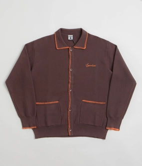 Flannel Service Works Blanket Stitch Cardigan - Brown