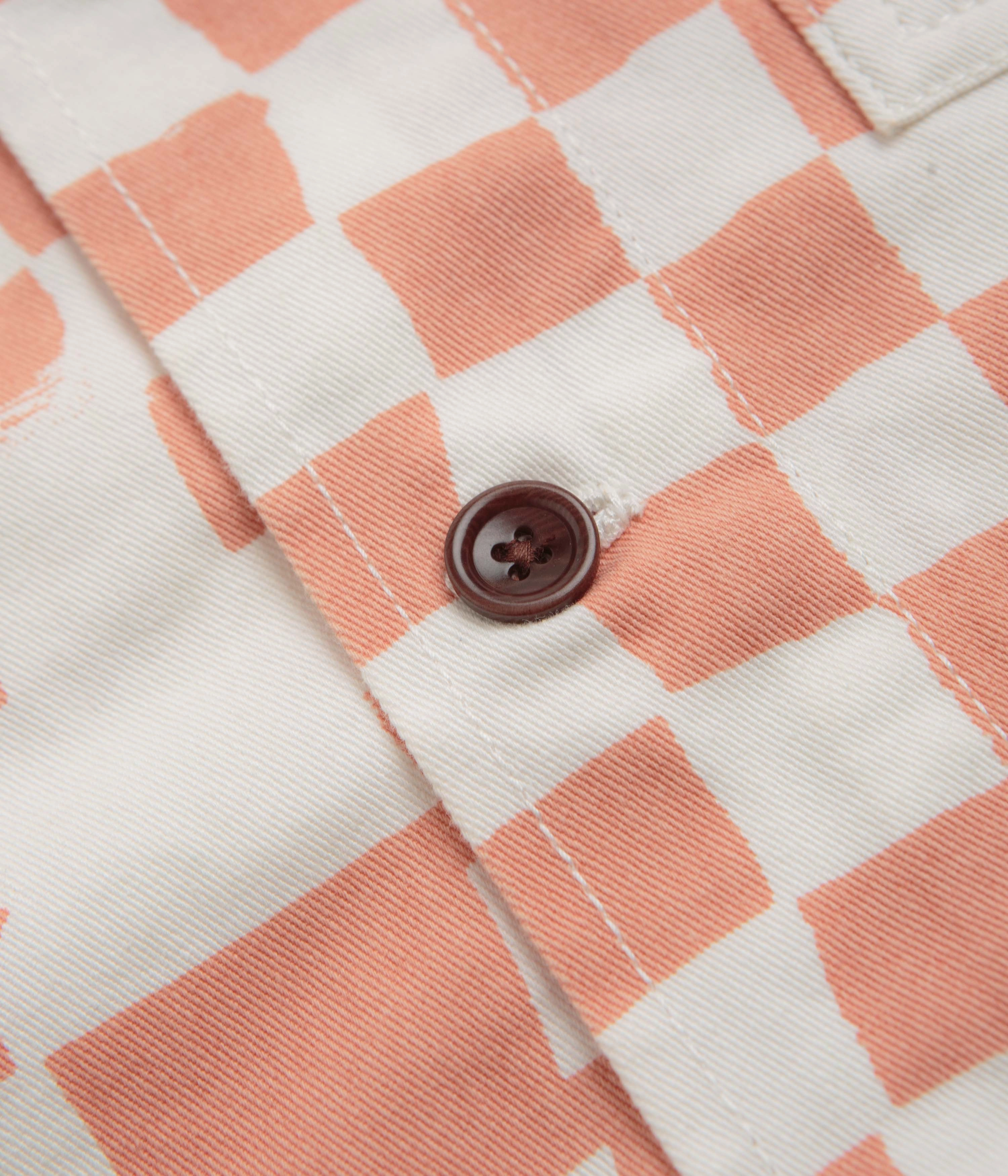 Service Works Drill Printed FOH Jacket - Salmon Checker Fashion Active