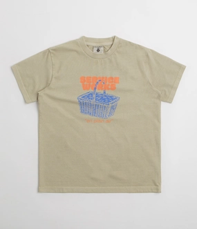 applique Service Works En Plein Air T-Shirt - Stone