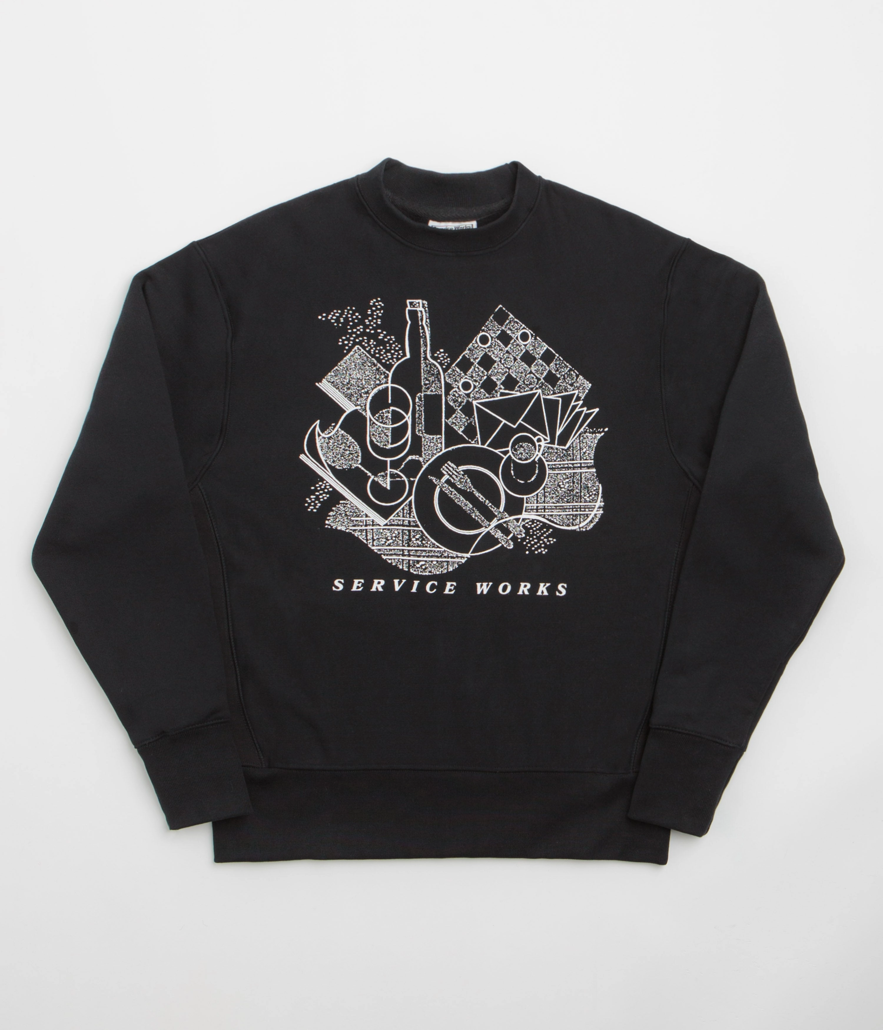 Service Works Frequent Flyer Crewneck Sweatshirt - Black product budget friendly choice