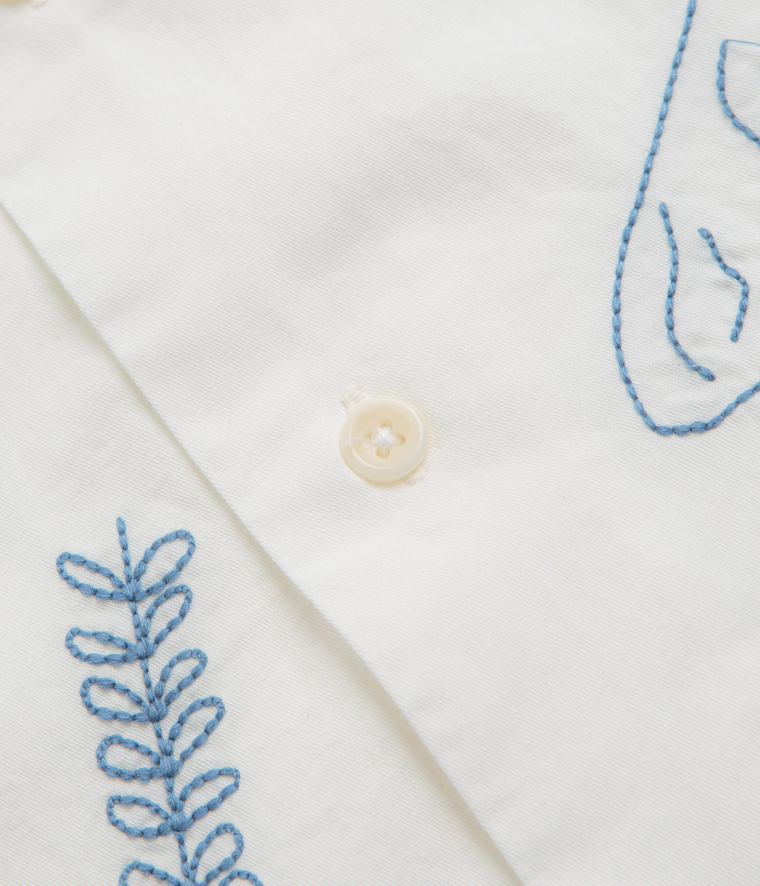 Cooling Core Technology Ultra Soft Interior Service Works Light Twill Picnic Short Sleeve Shirt - Off White