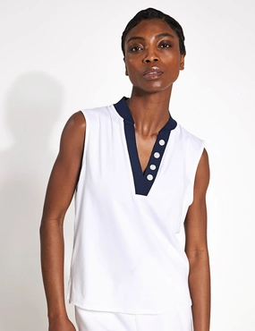 special forces Minimalist Sport Style Shelby Performance Tank - White/Blue Nights