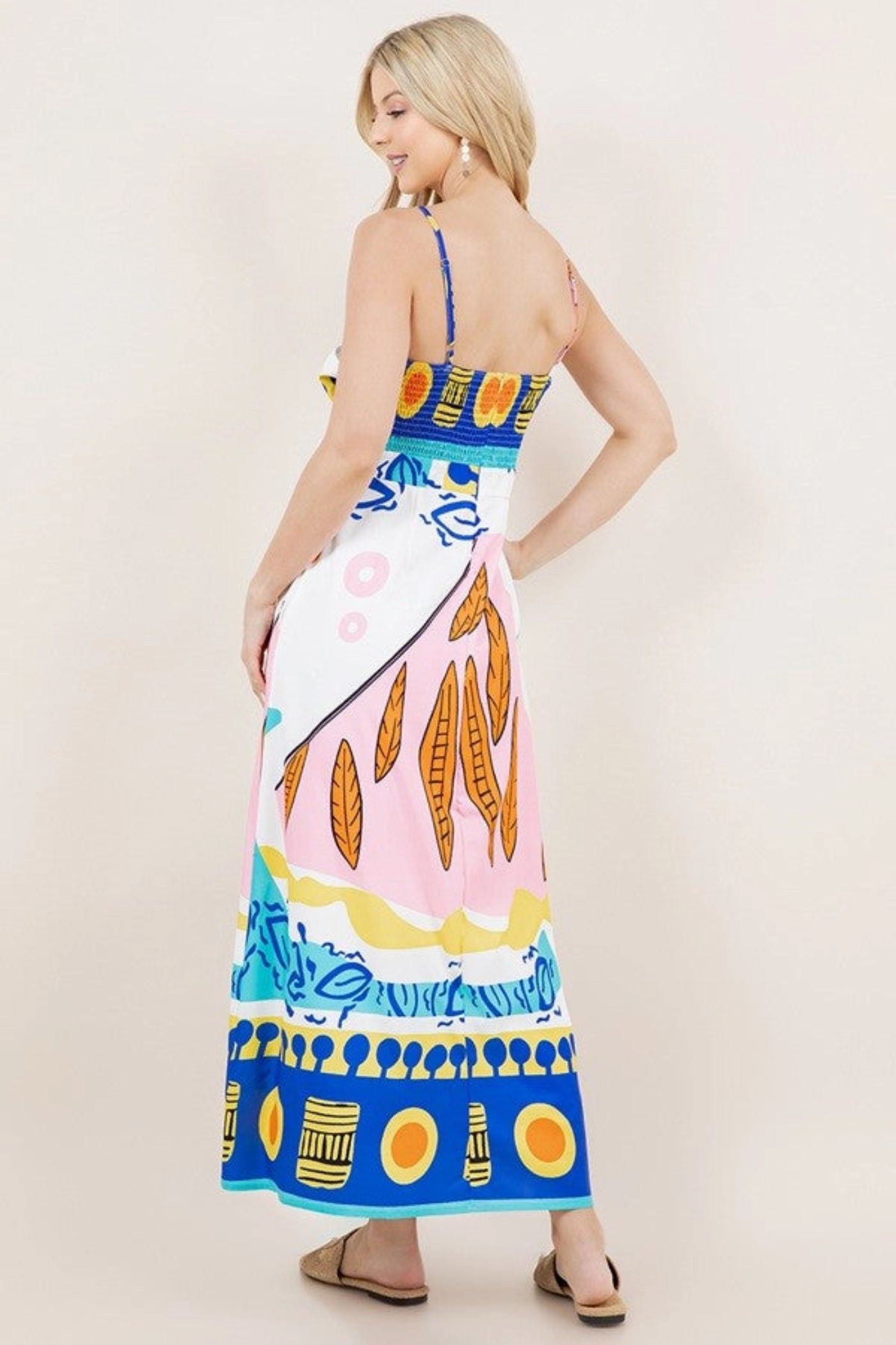 Elegant Simplicity SHERI PRINT MAXI DRESS