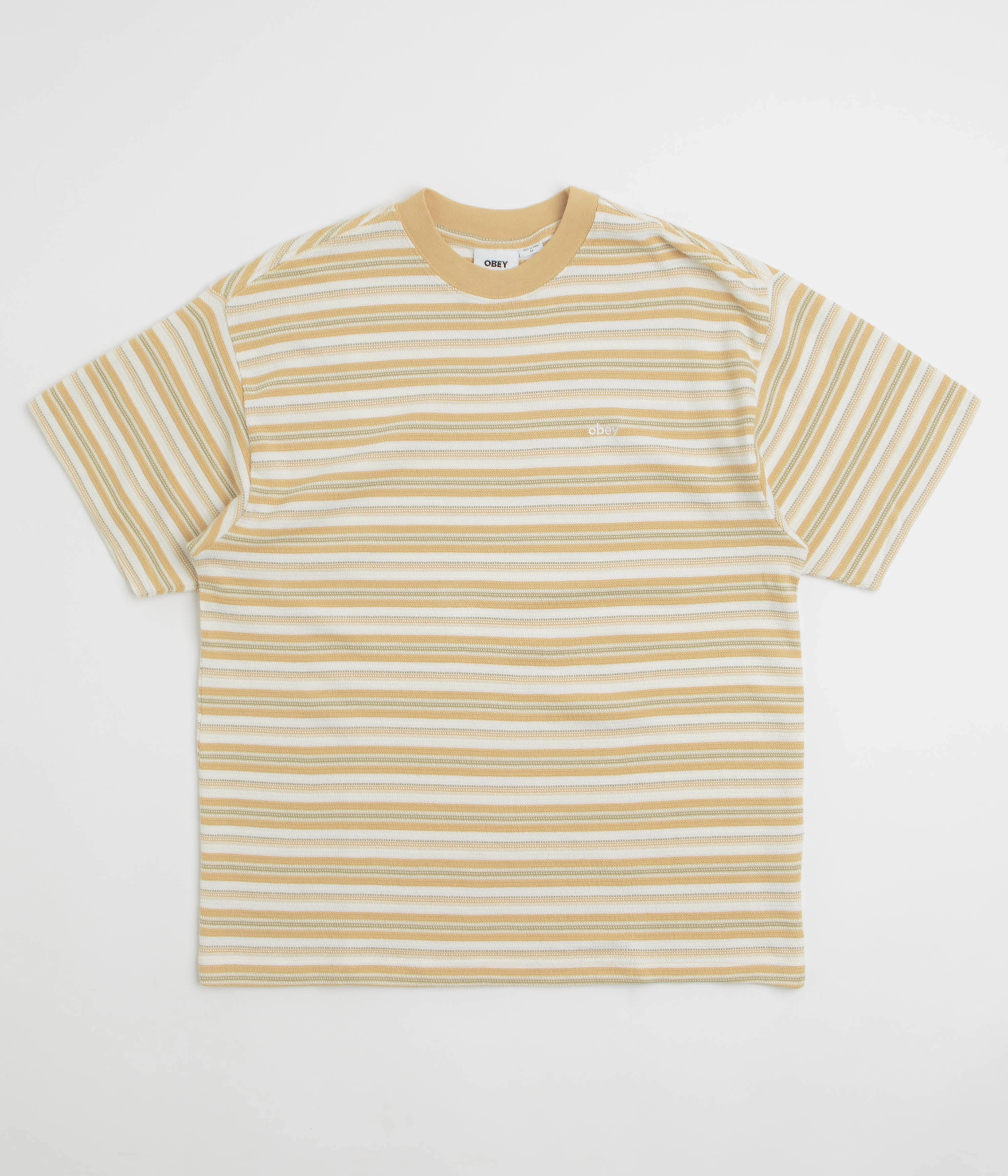 Obey Kenny Relaxed T-Shirt - Unbleached Multi straight legs