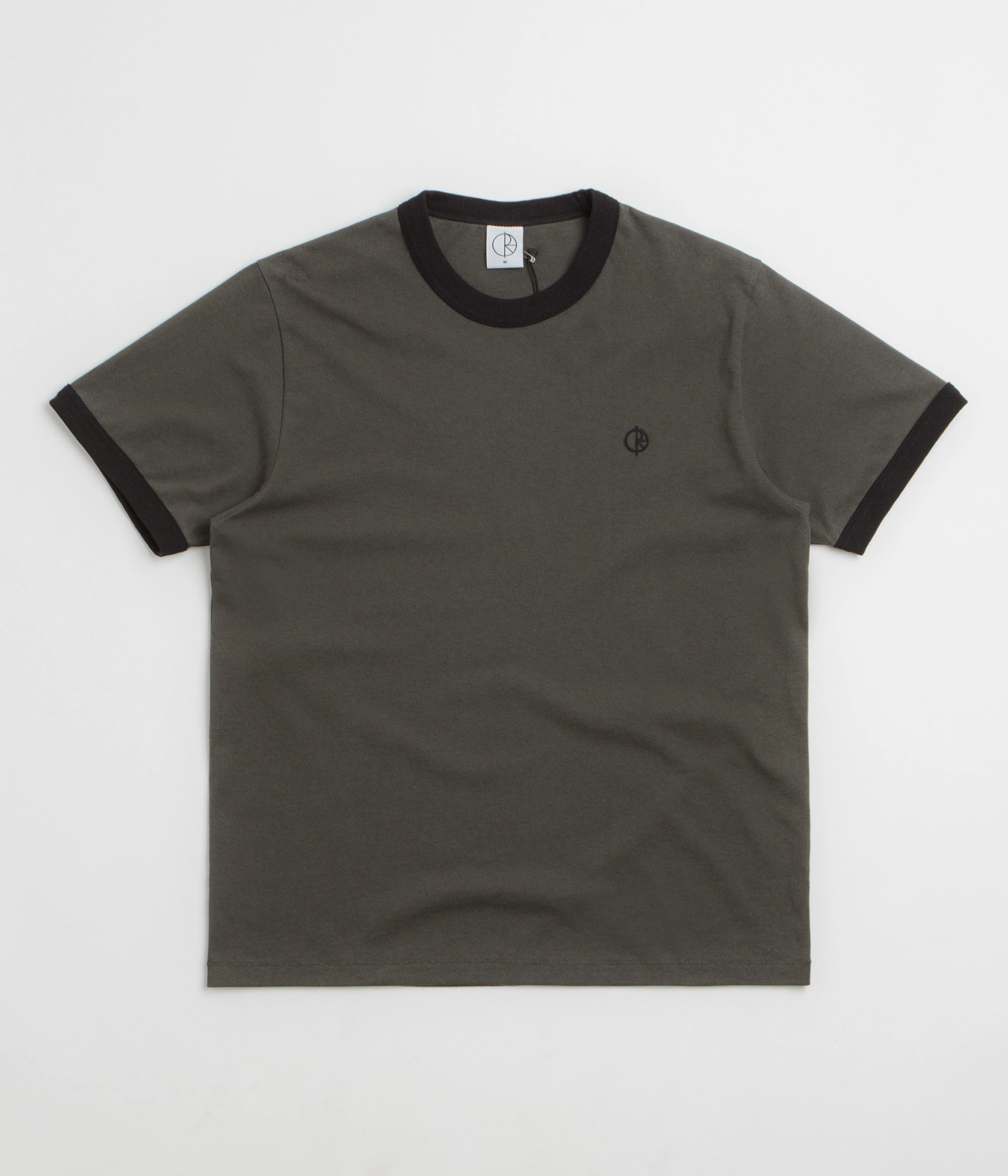 home clothes Polar Ringer T-Shirt - Dirty Black / Black