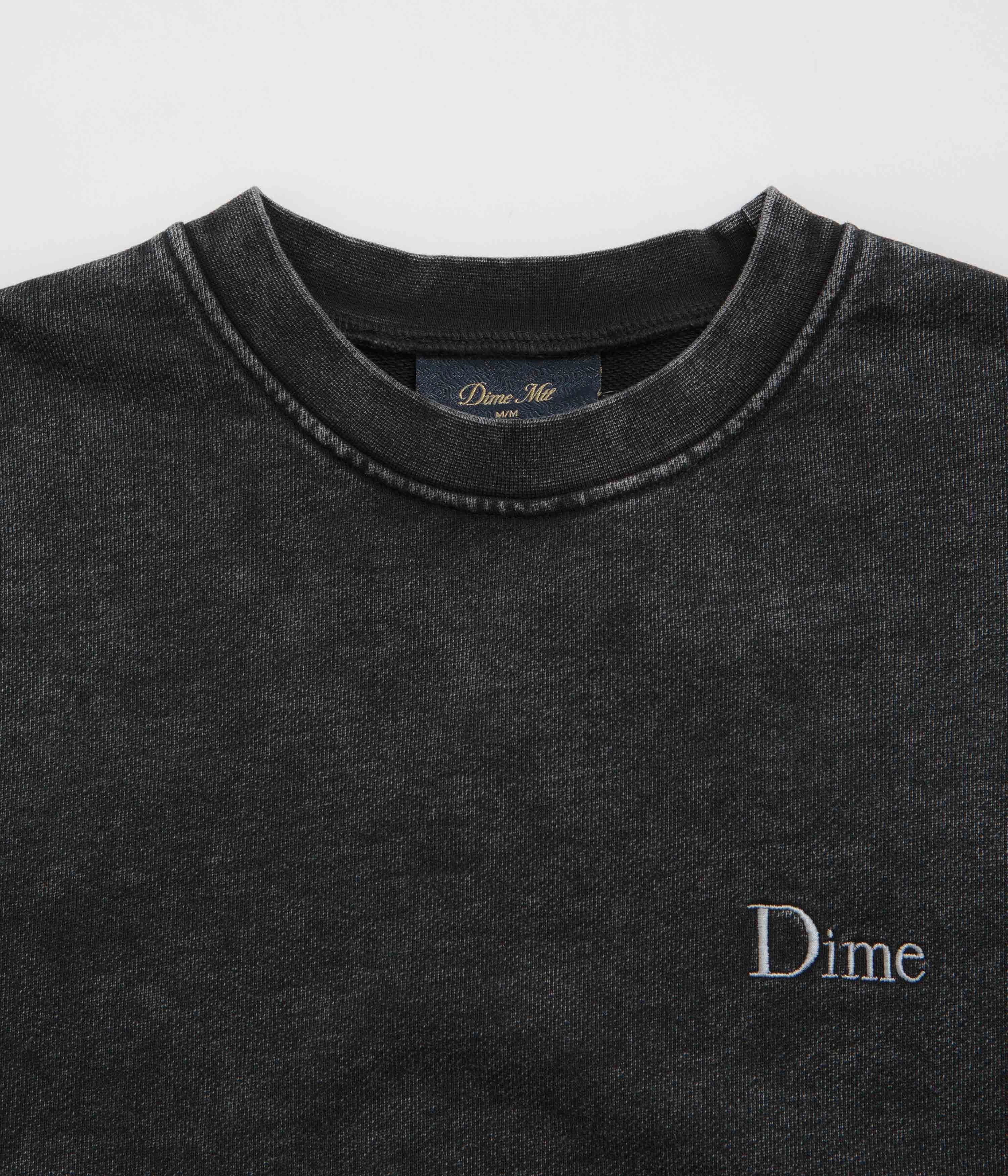 Dime Classic French Terry Crewneck Sweatshirt - Faded Black product UV resistant protection product premium quality
