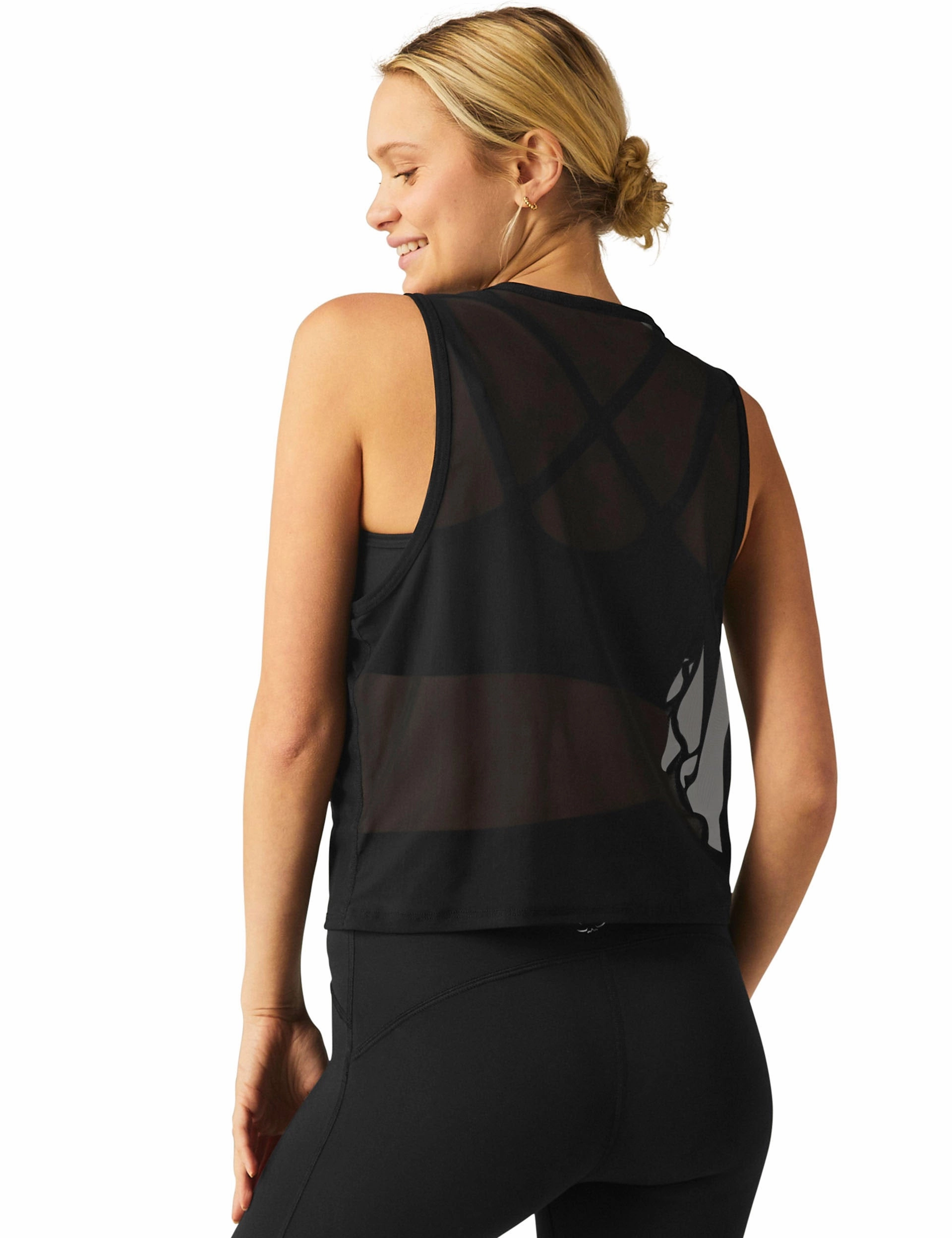 global market Anti Odor Treatment Show Off Mesh Tank - Darkest Night