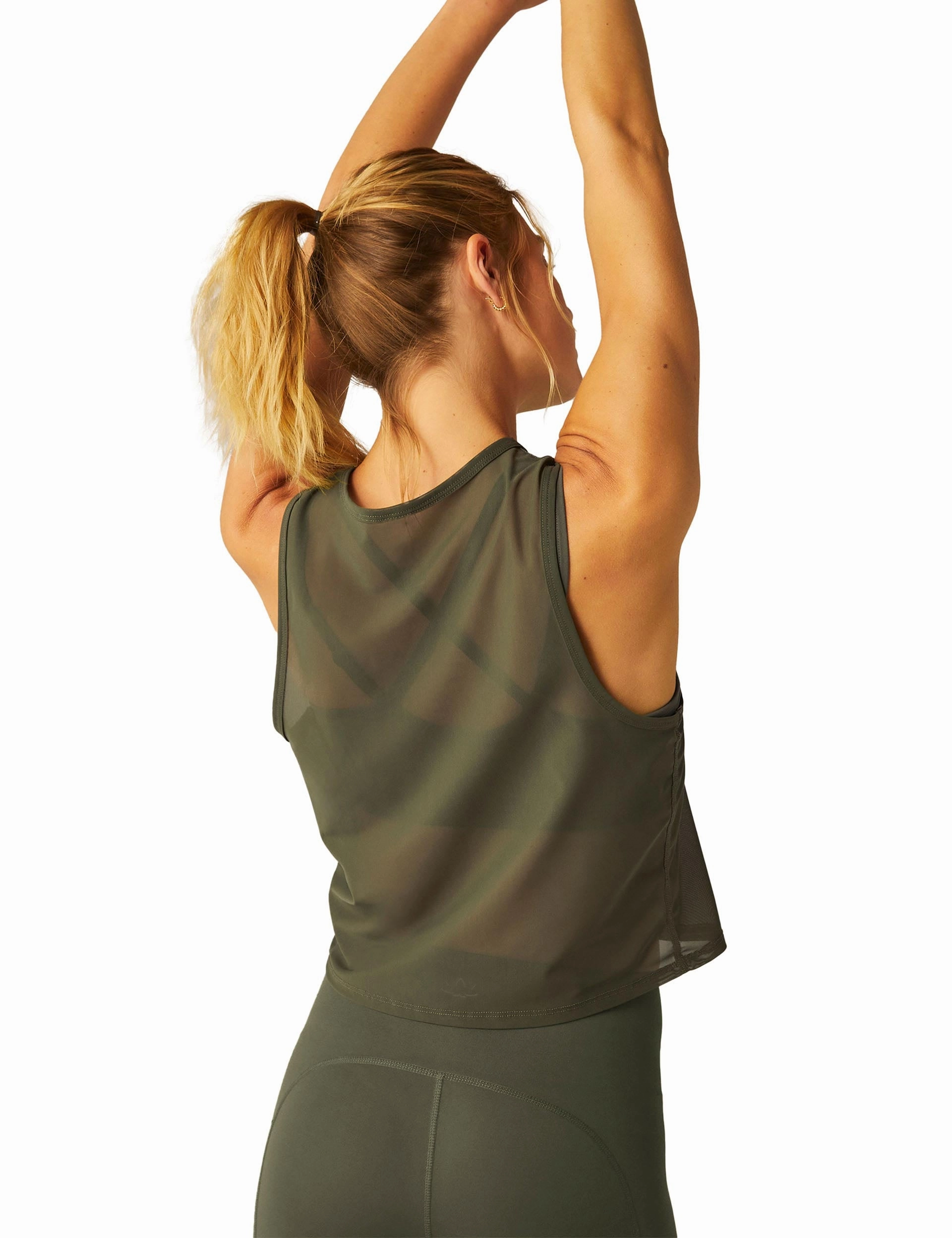 Show Off Mesh Tank - Modern Olive Strategic Perforations arctic scene